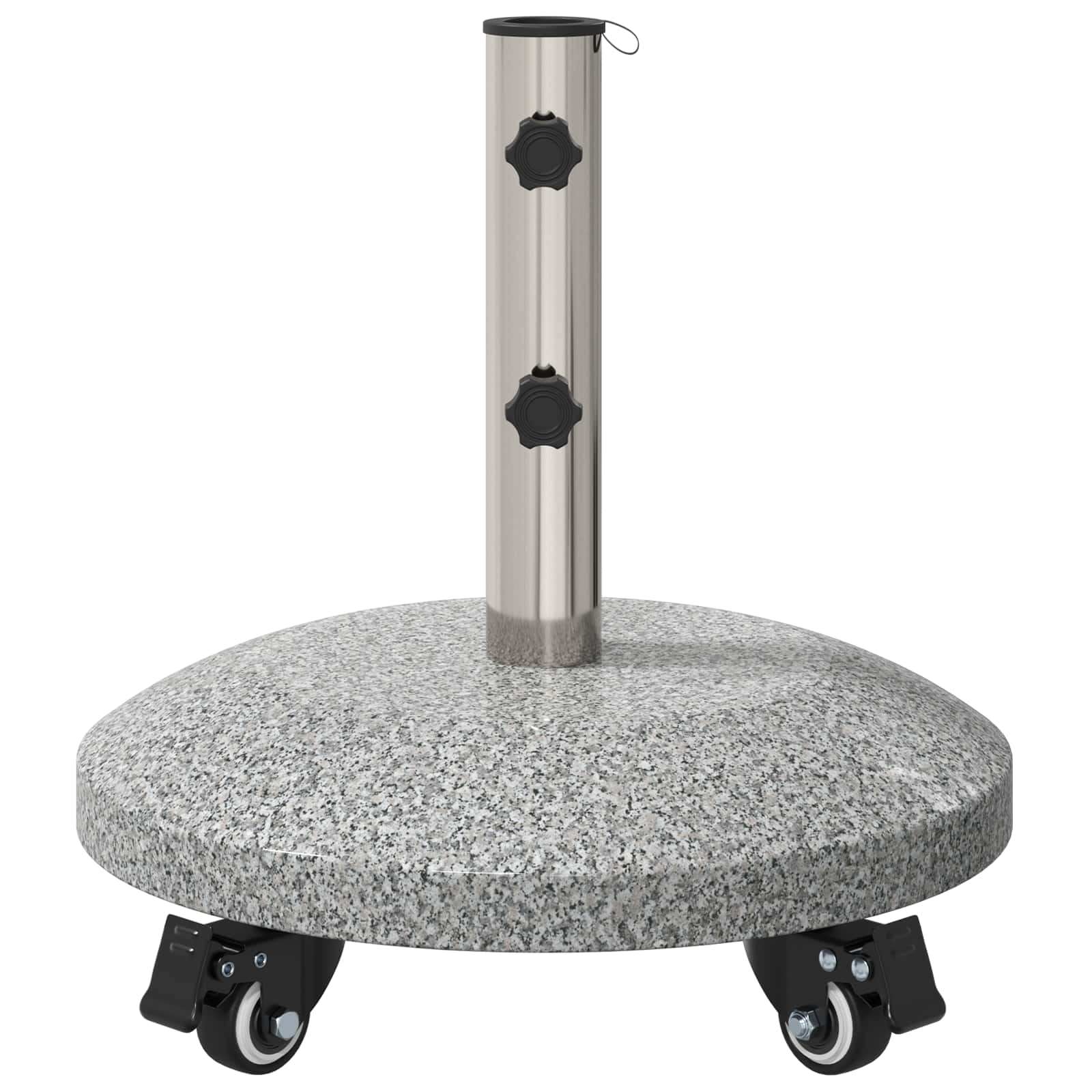 Granito skėčio stovas su ratais 4-5 cm stulpui 27.2 kg Pilka