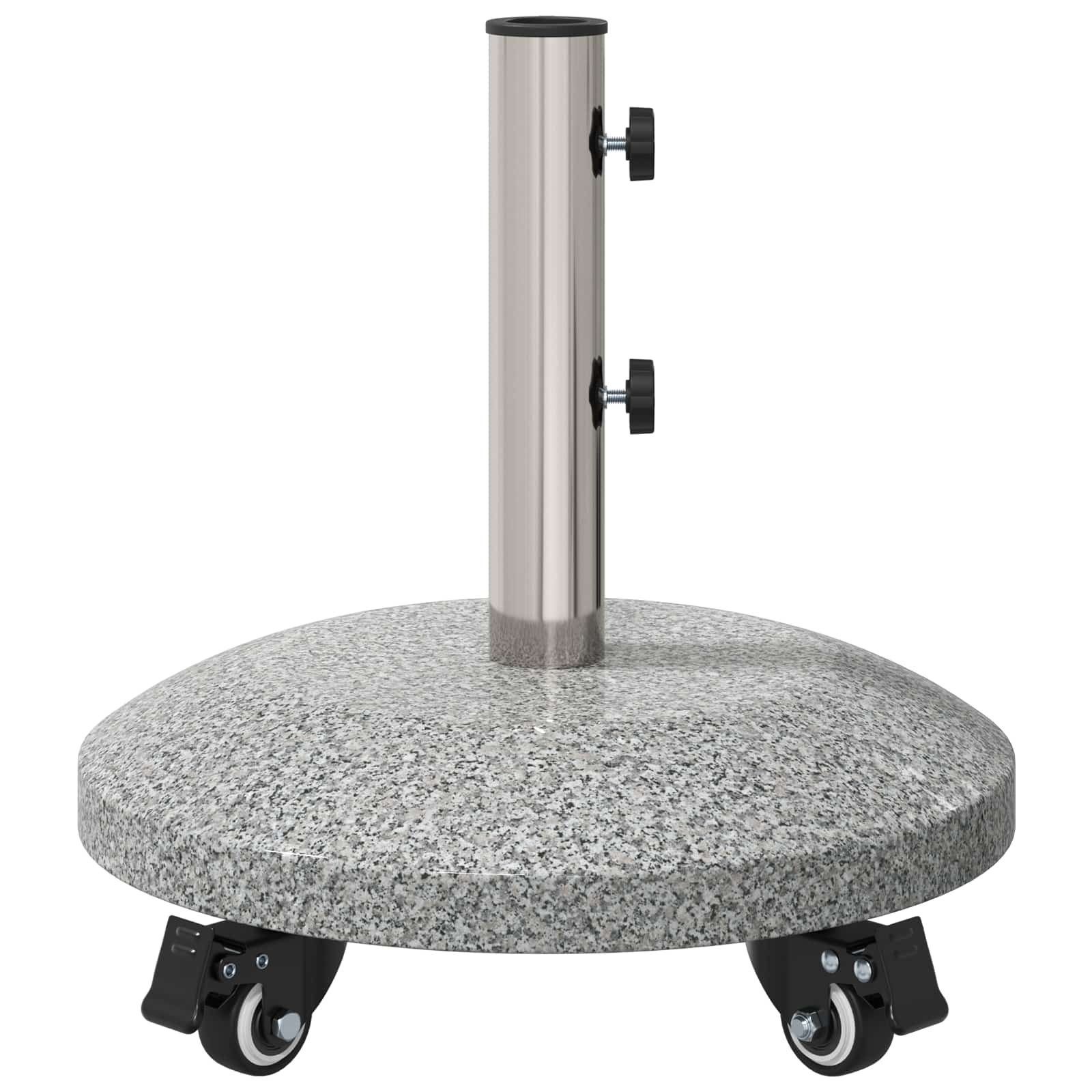 Granito skėčio stovas su ratais 4-5 cm stulpui 27.2 kg Pilka