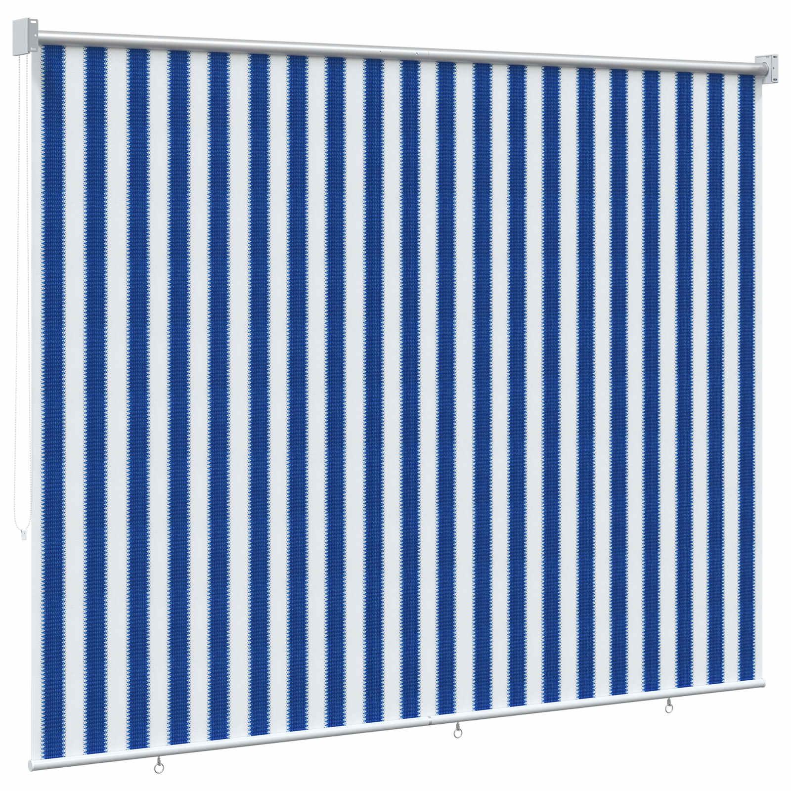 Lauko roletai 90% UV blokavimui Mėlynos ir baltos dryžuotos