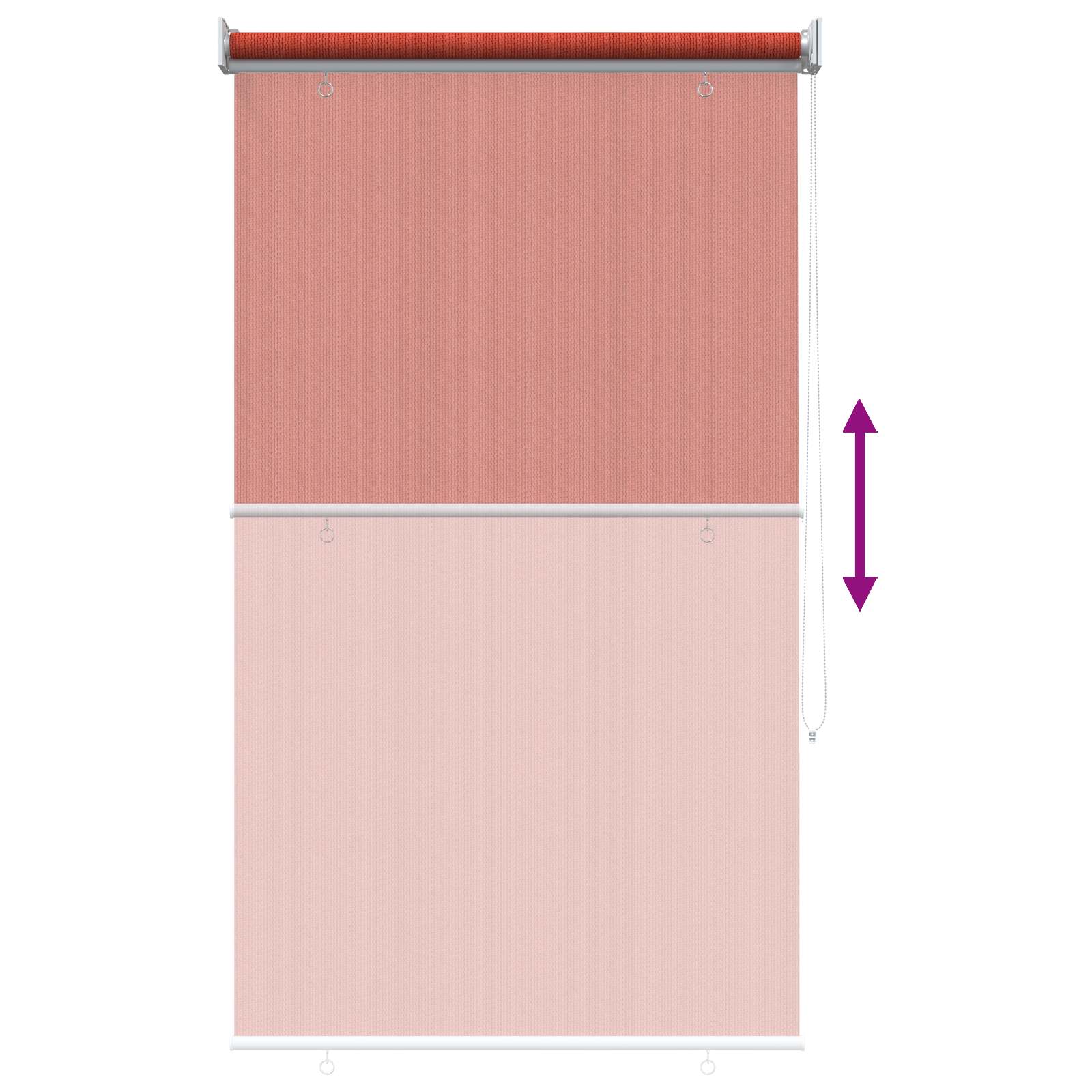 Lauko roletai 90% UV blokavimui Terakota 100 x 140 cm HDPE
