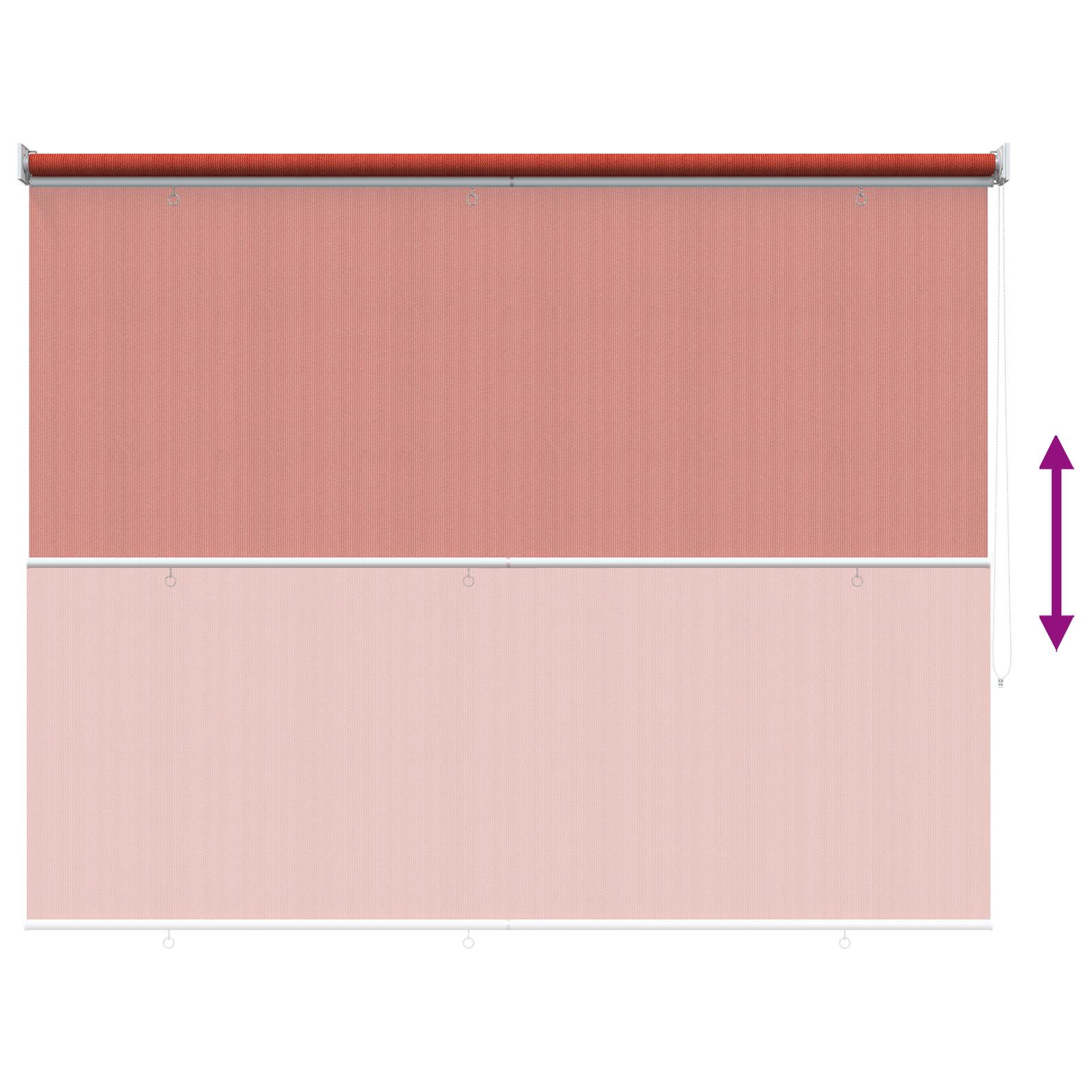 Lauko roletai 90% UV blokavimui Terakota 140 x 230 cm HDPE