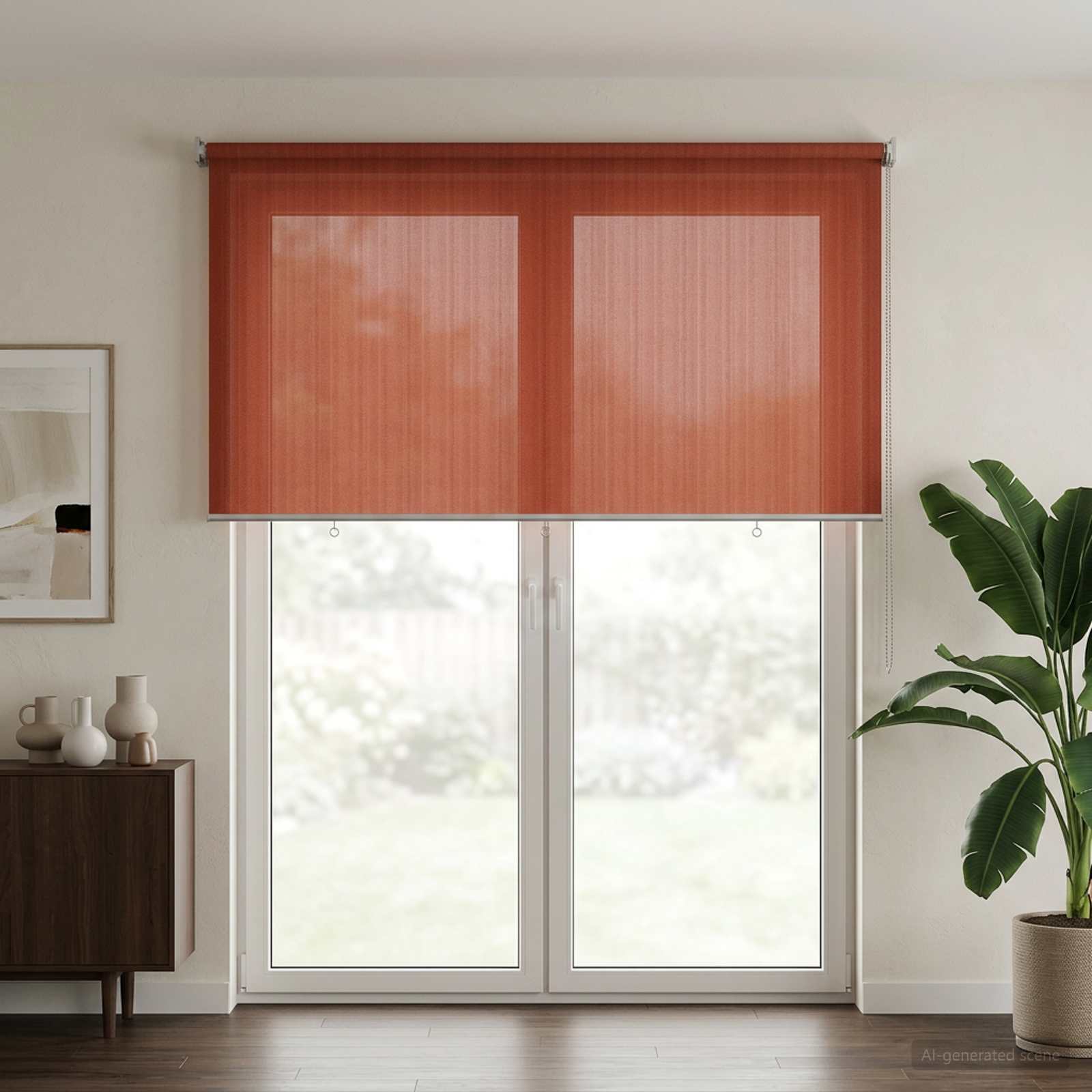 Lauko roletai 90% UV blokavimui Terakota 240 x 230 cm HDPE