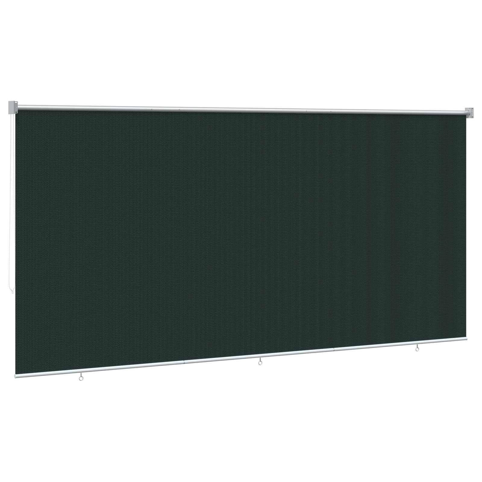 Lauko roletai 90% UV blokavimui Tamsiai žalia 350 x 140 cm HDPE