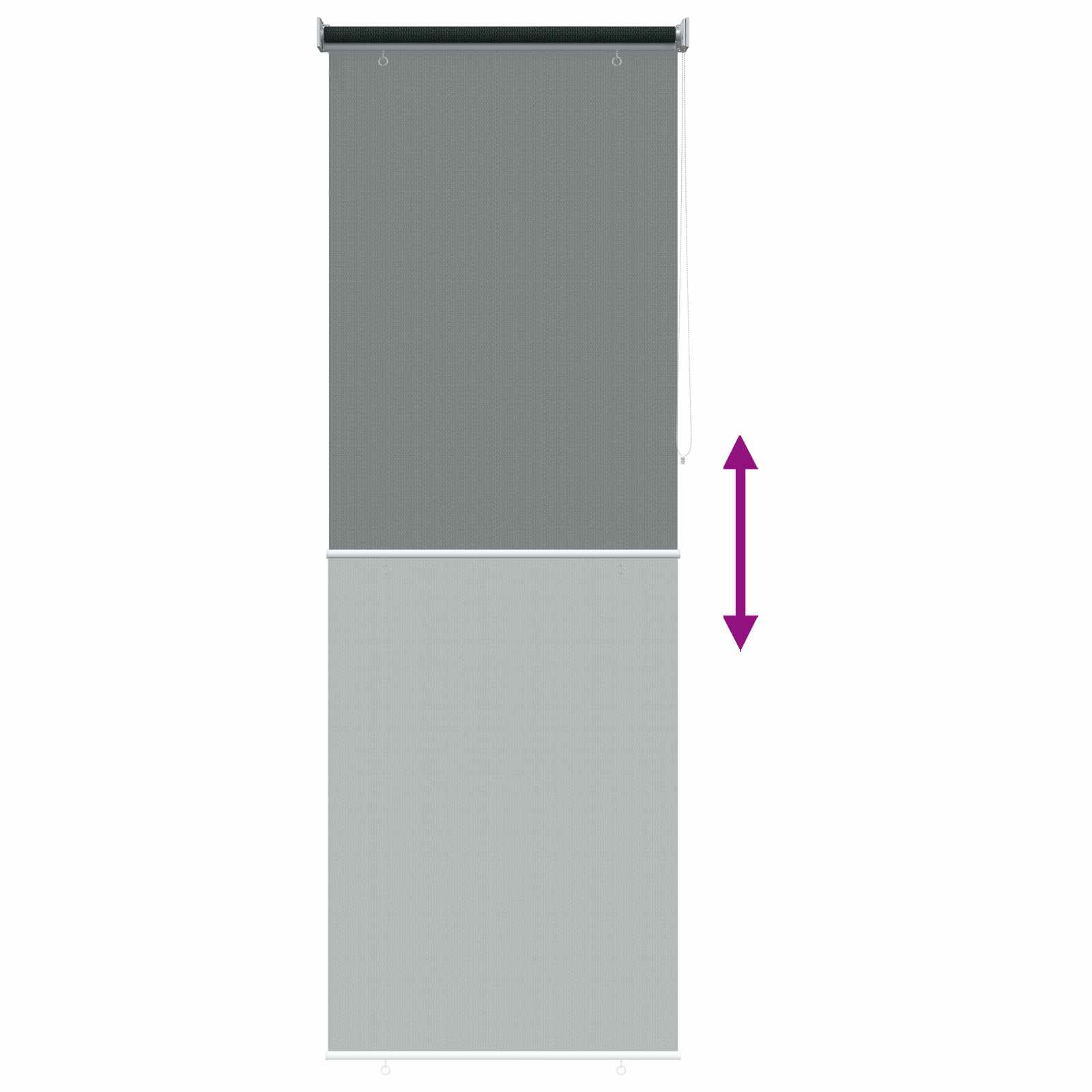 Lauko roletai 90% UV blokavimui Tamsiai žalia 80 x 230 cm HDPE