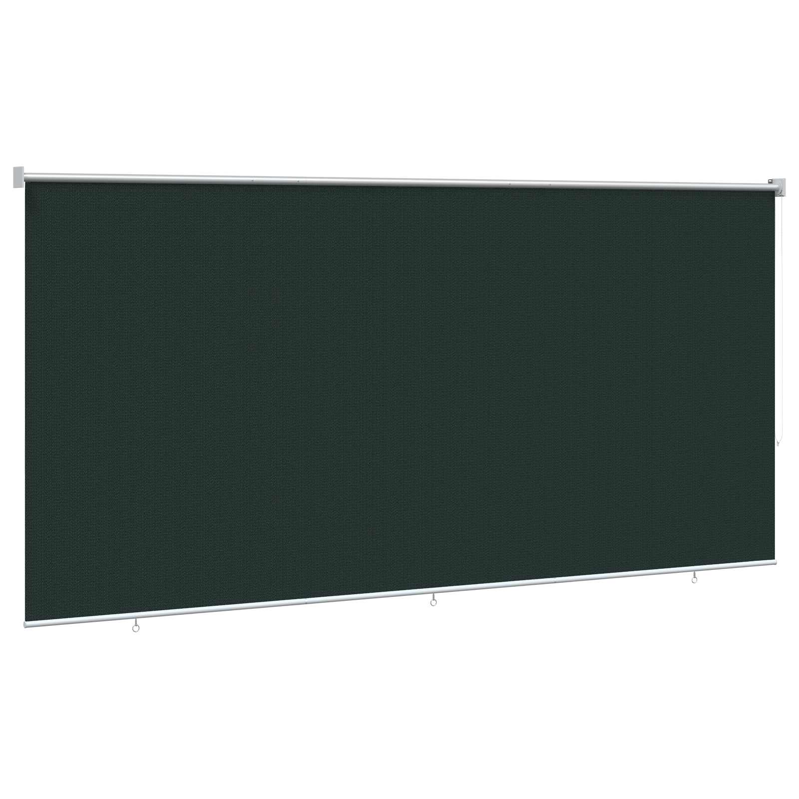 Lauko roletai 90% UV blokavimui Tamsiai žalia 400 x 230 cm HDPE