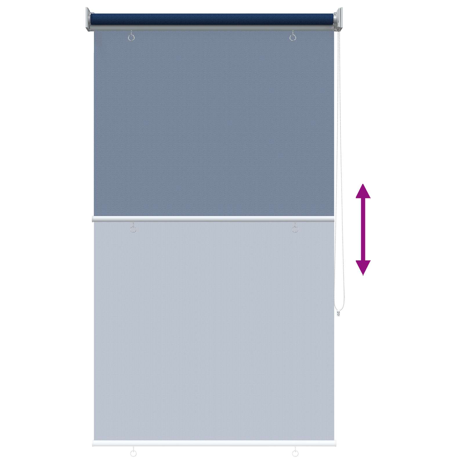 Lauko roletai 90% UV blokavimui Mėlyna 80 x 140 cm HDPE