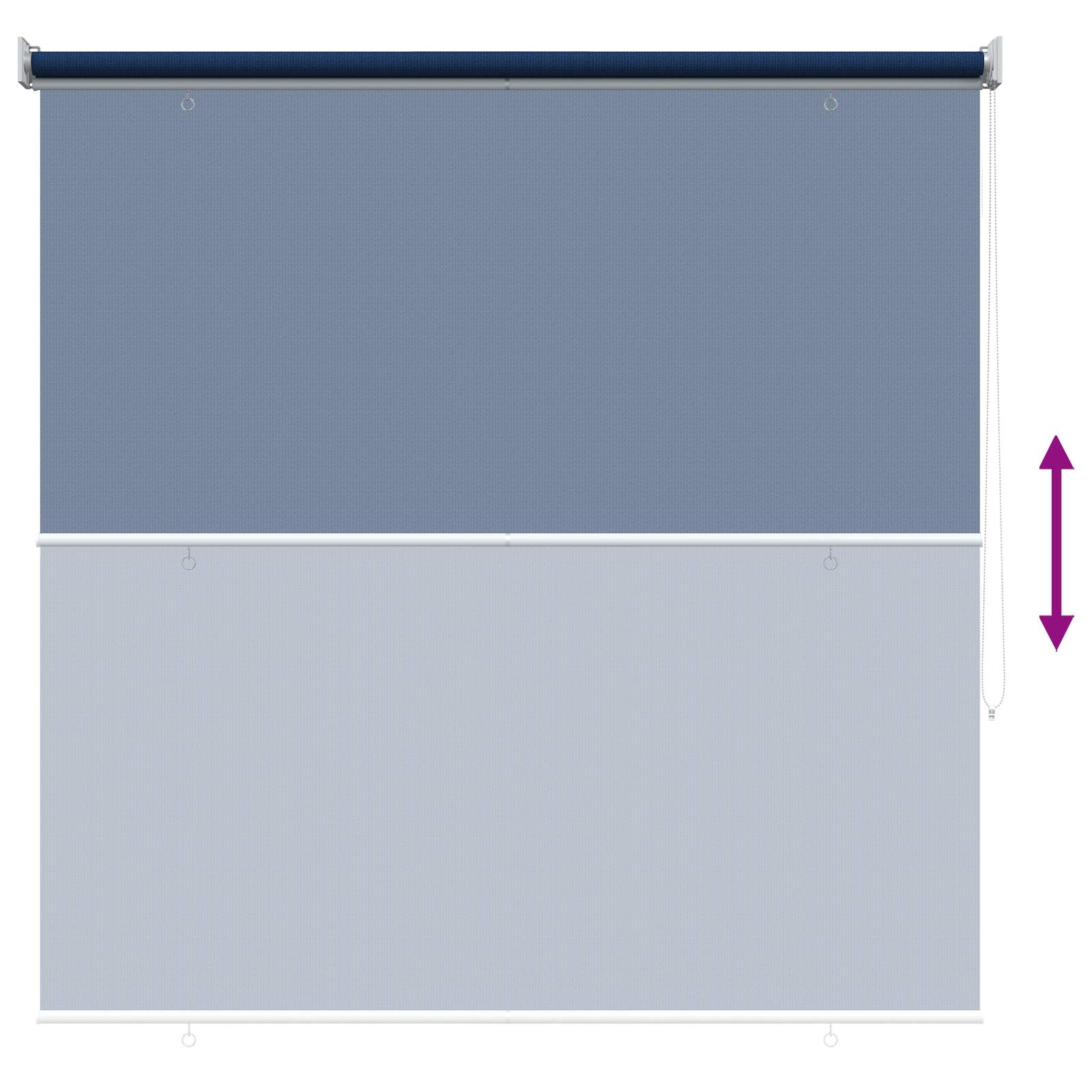 Lauko roletai 90% UV blokavimui Mėlyna 140 x 140 cm HDPE