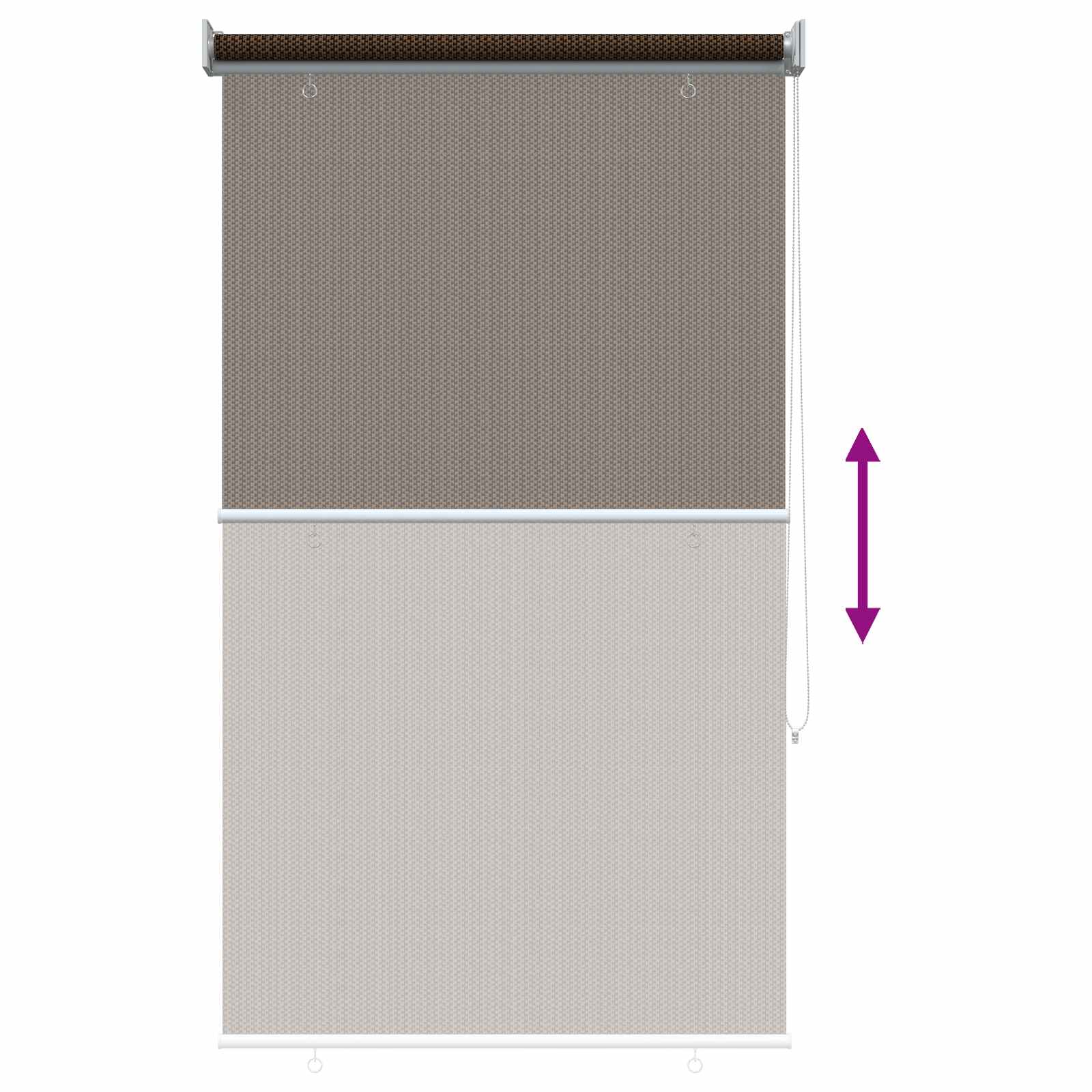 Lauko roletai 90% UV blokavimui Ruda 80 x 230 cm HDPE