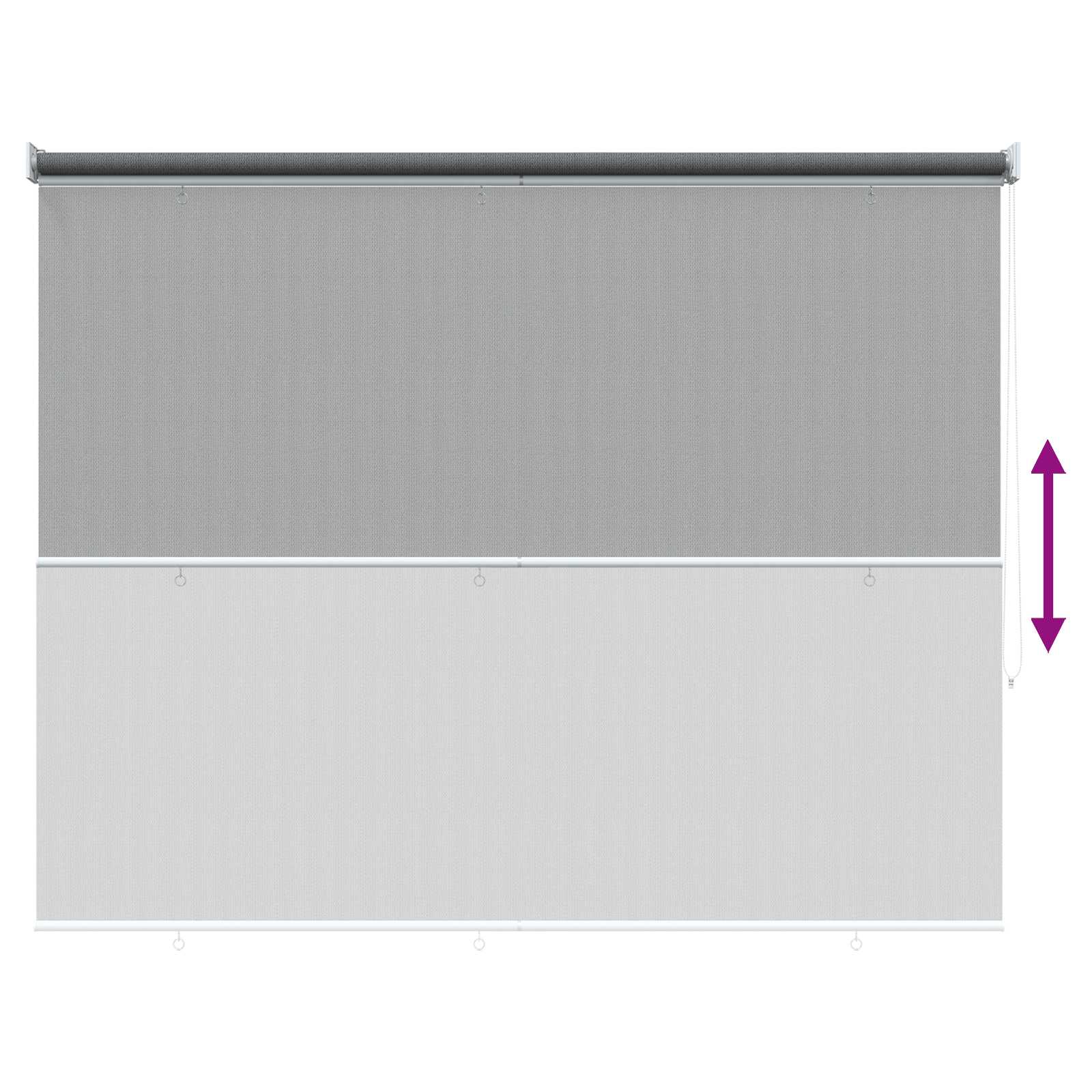 Lauko roletai 90% UV blokavimui Šviesiai pilka 220 x 140 cm