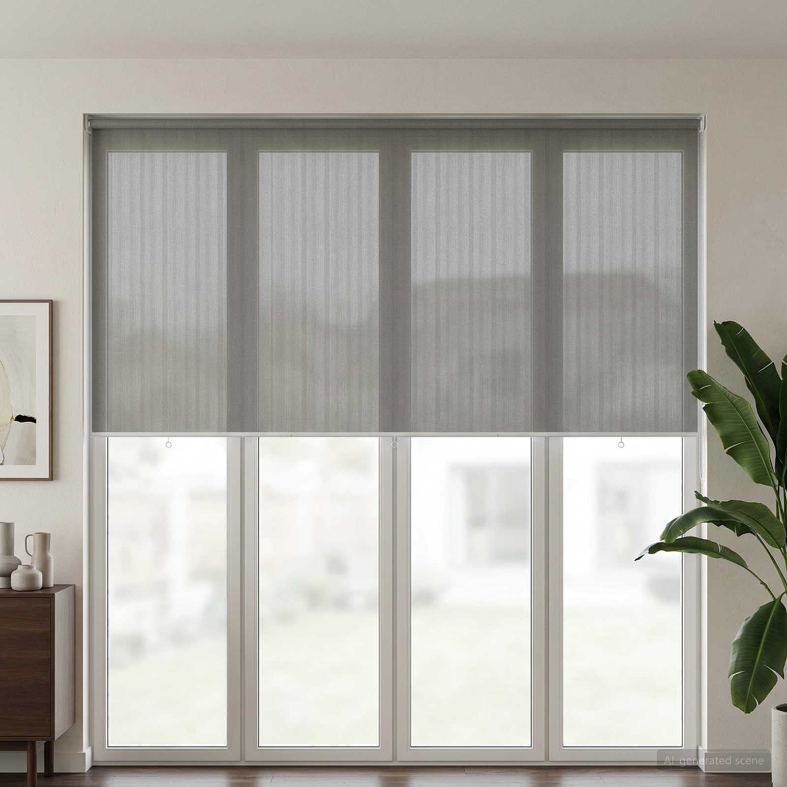Lauko roletai 90% UV blokavimui Šviesiai pilka 350 x 140 cm