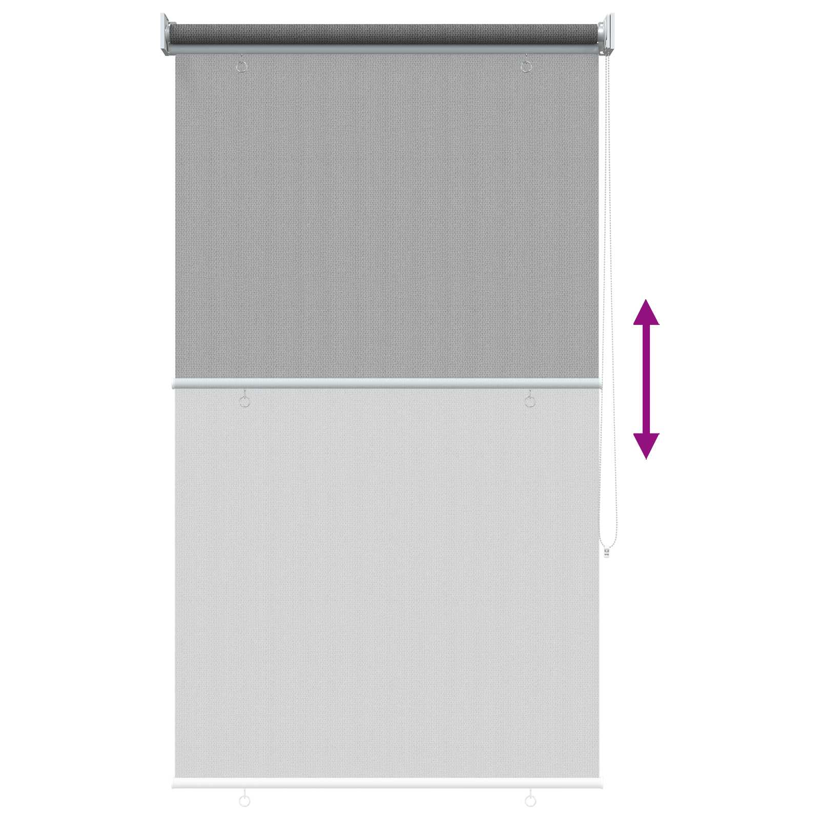 Lauko roletai 90% UV blokavimui Šviesiai pilka 80 x 230 cm HDPE