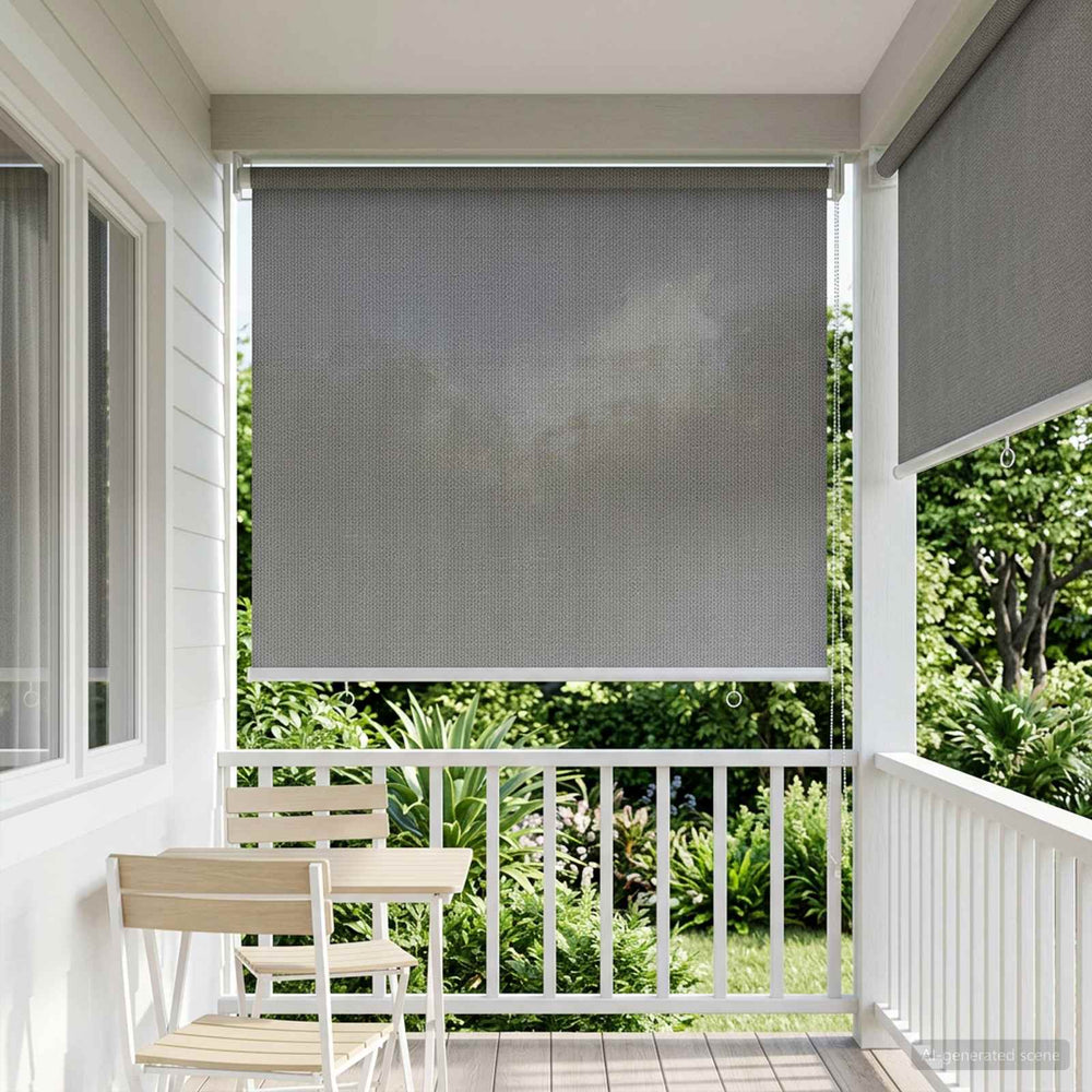 Lauko roletai 90% UV blokavimui Šviesiai pilka 100 x 230 cm