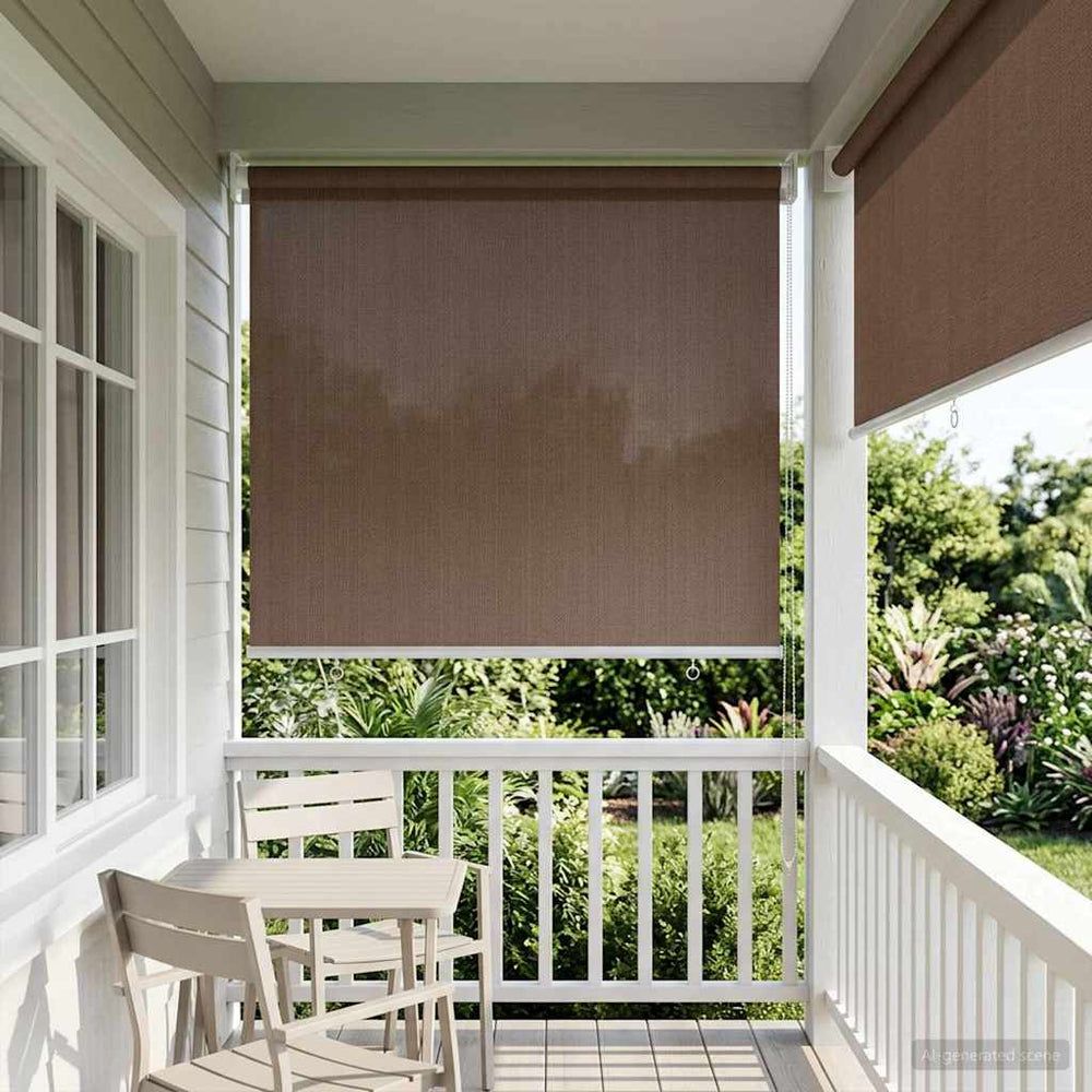 Lauko roletai 90% UV blokavimui Taupe 80 x 140 cm HDPE