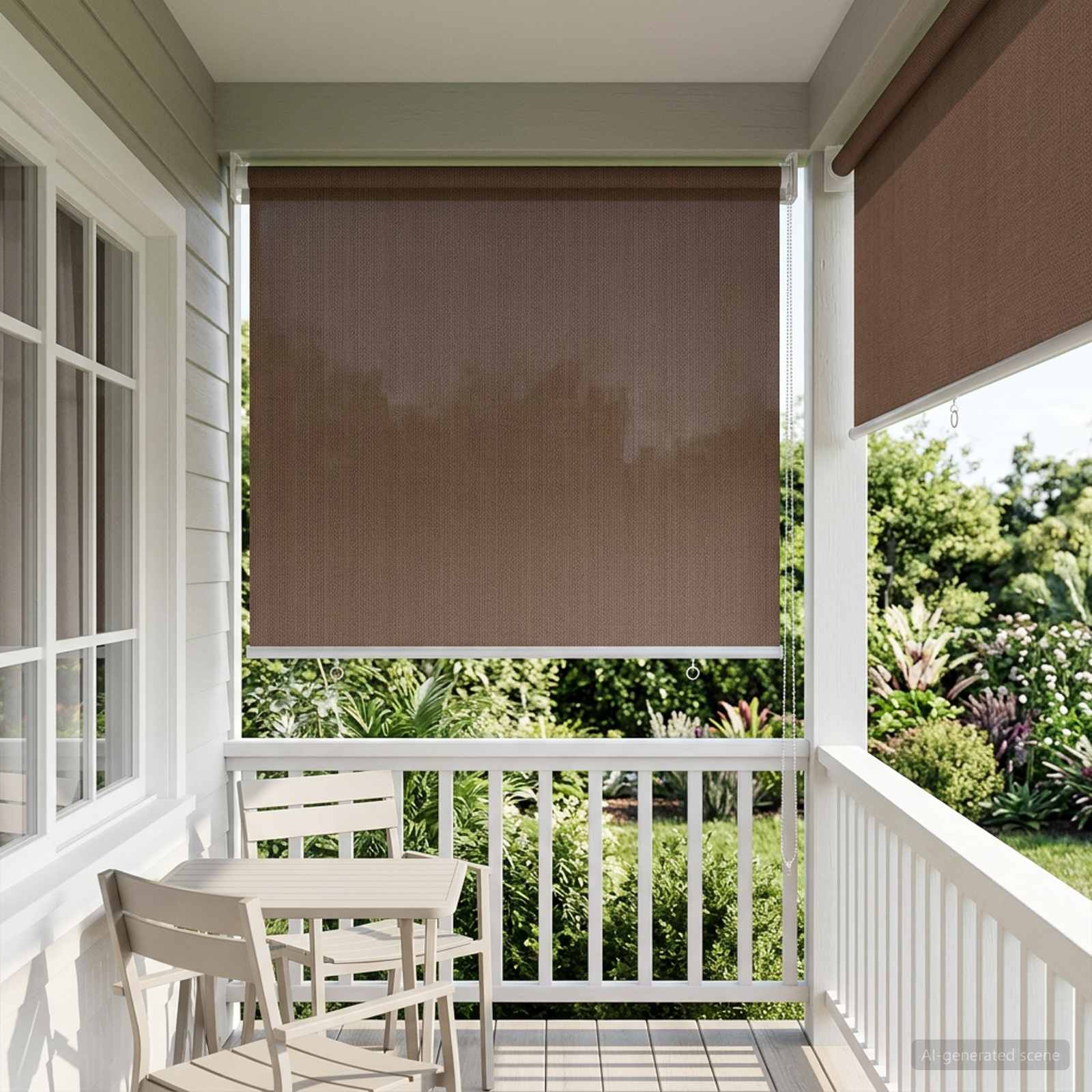 Lauko roletai 90% UV blokavimui Taupe 100 x 140 cm HDPE