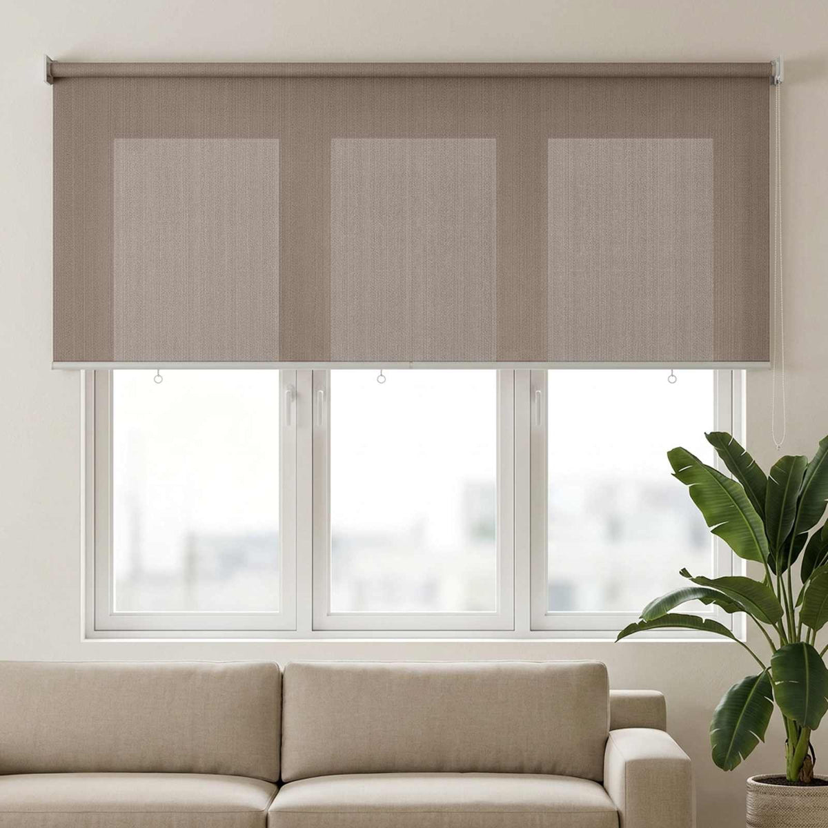 Lauko roletai 90% UV blokavimui Taupe 160 x 140 cm HDPE