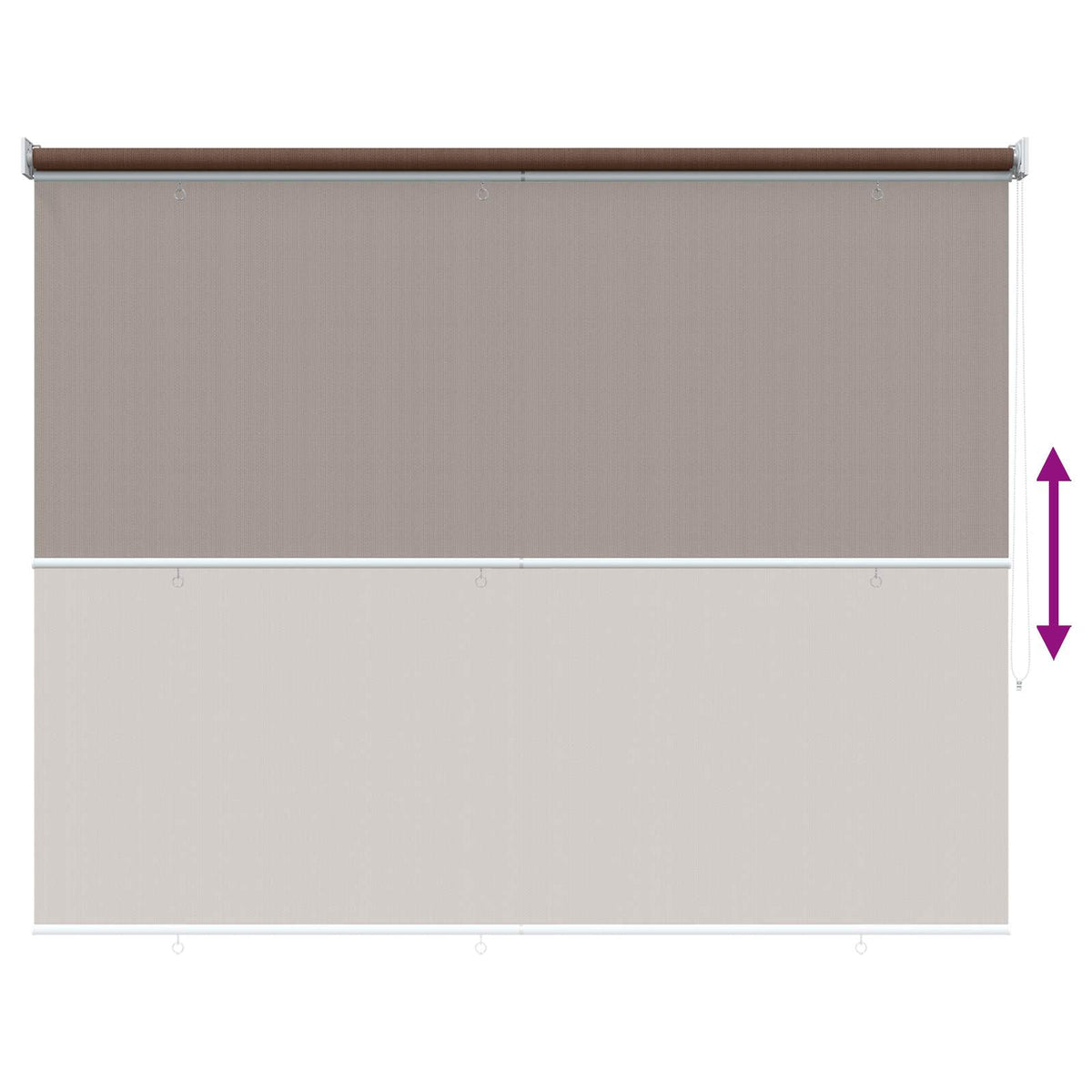 Lauko roletai 90% UV blokavimui Taupe 160 x 140 cm HDPE