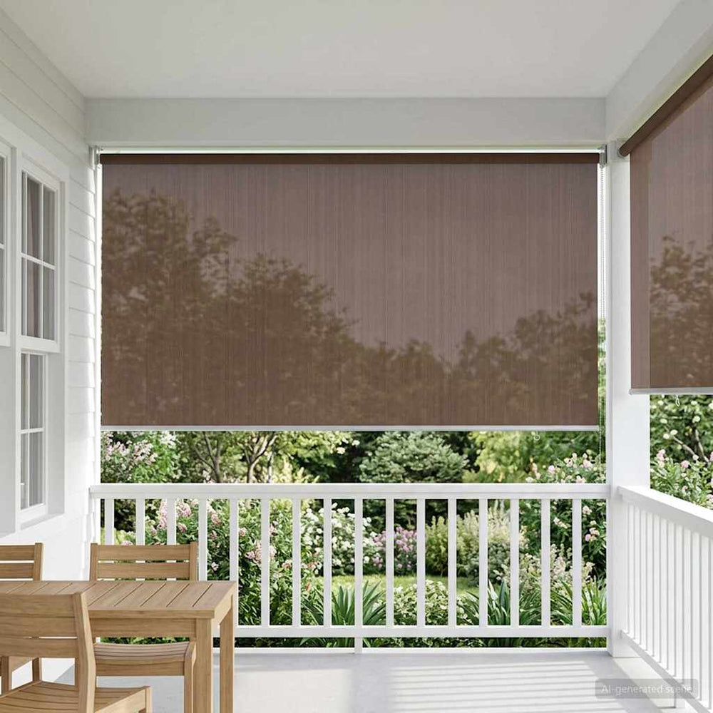 Lauko roletai 90% UV blokavimui Taupe 180 x 140 cm HDPE
