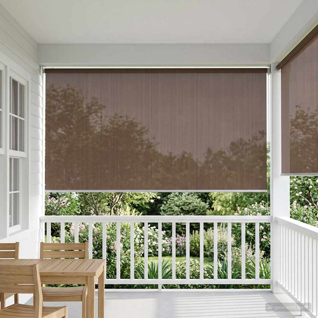 Lauko roletai 90% UV blokavimui Taupe 180 x 140 cm HDPE