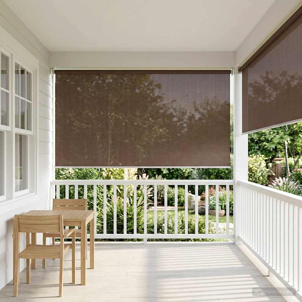 Lauko roletai 90% UV blokavimui Taupe 300 x 140 cm HDPE