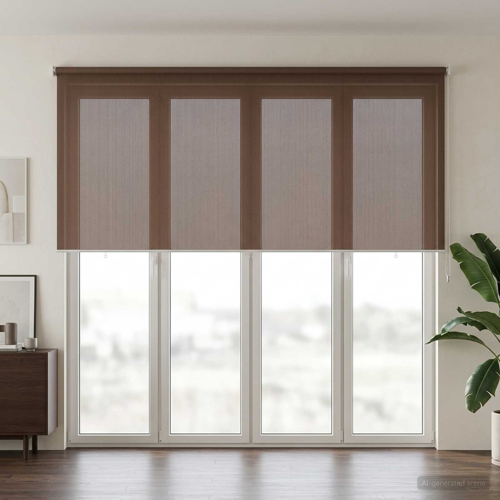 Lauko roletai 90% UV blokavimui Taupe 350 x 140 cm HDPE