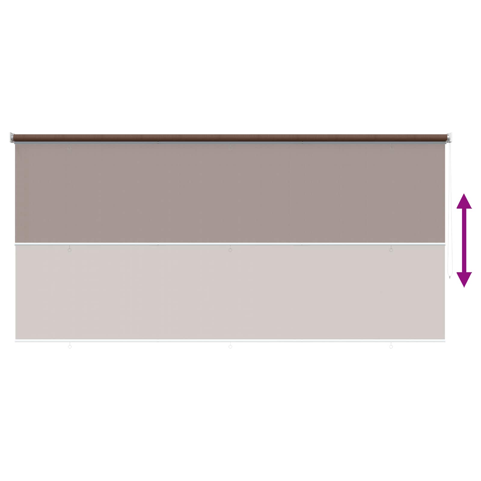 Lauko roletai 90% UV blokavimui Taupe 350 x 140 cm HDPE