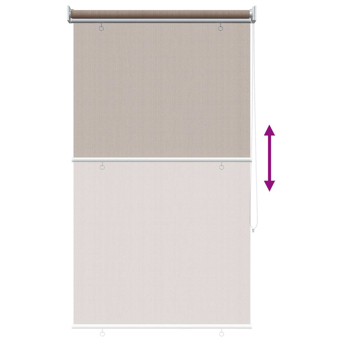 Lauko roletai 90% UV blokavimui Taupe 60 x 230 cm HDPE