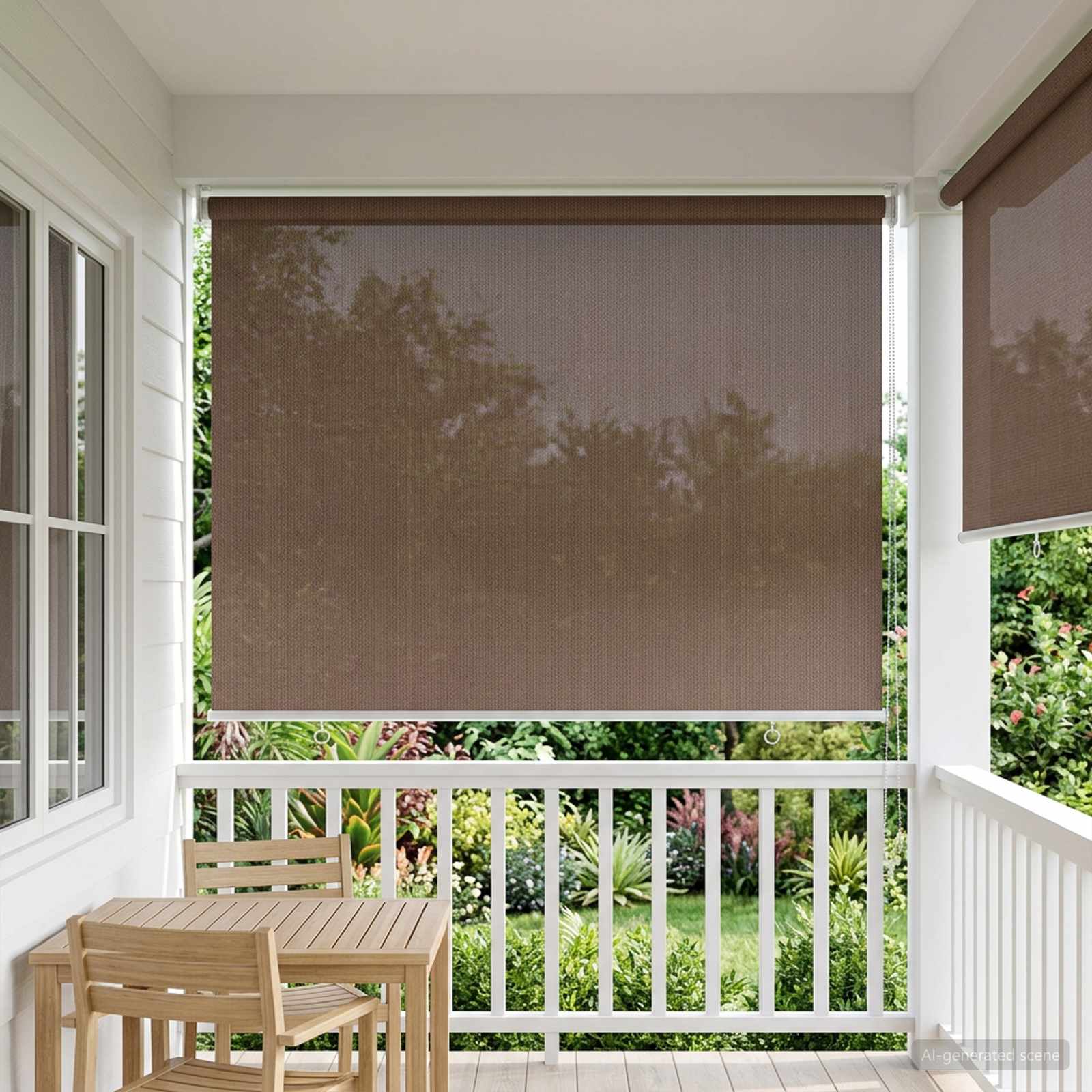 Lauko roletai 90% UV blokavimui Taupe 100 x 230 cm HDPE