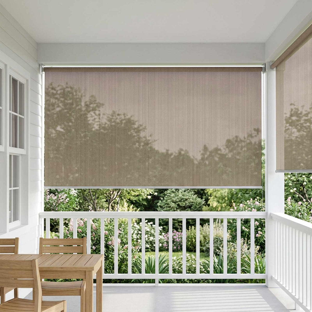 Lauko roletai 90% UV blokavimui Taupe 120 x 230 cm HDPE