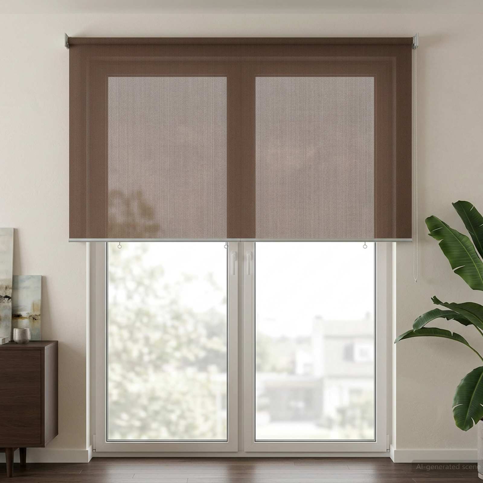 Lauko roletai 90% UV blokavimui Taupe 160 x 230 cm HDPE