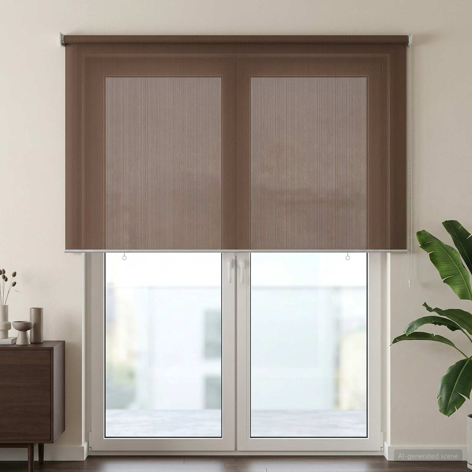 Lauko roletai 90% UV blokavimui Taupe 240 x 230 cm HDPE