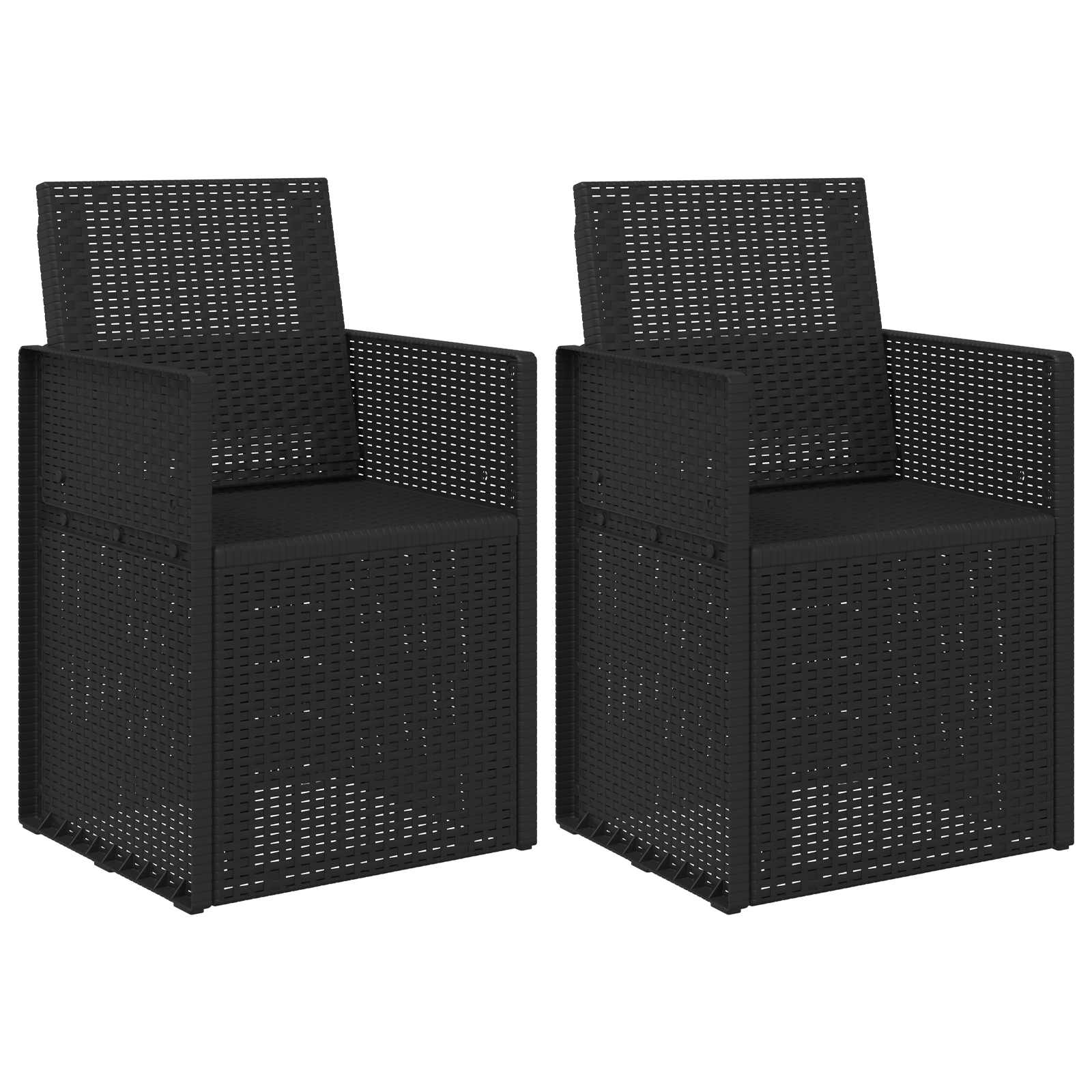 Sodo Valgomojo Kėdės 2 pcs Antracitas 53 x 47 x 88,5 cm PP