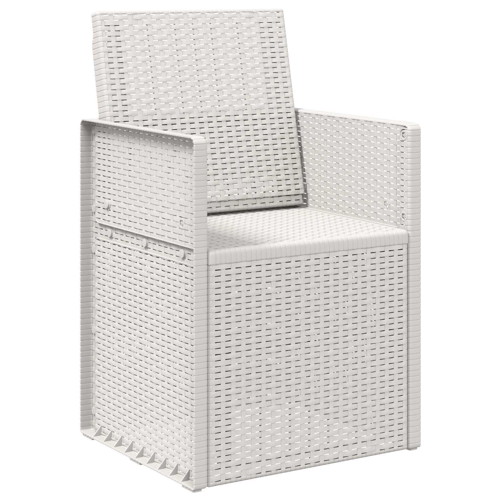 Sodo Valgomojo Kėdės 2 pcs Balta PP