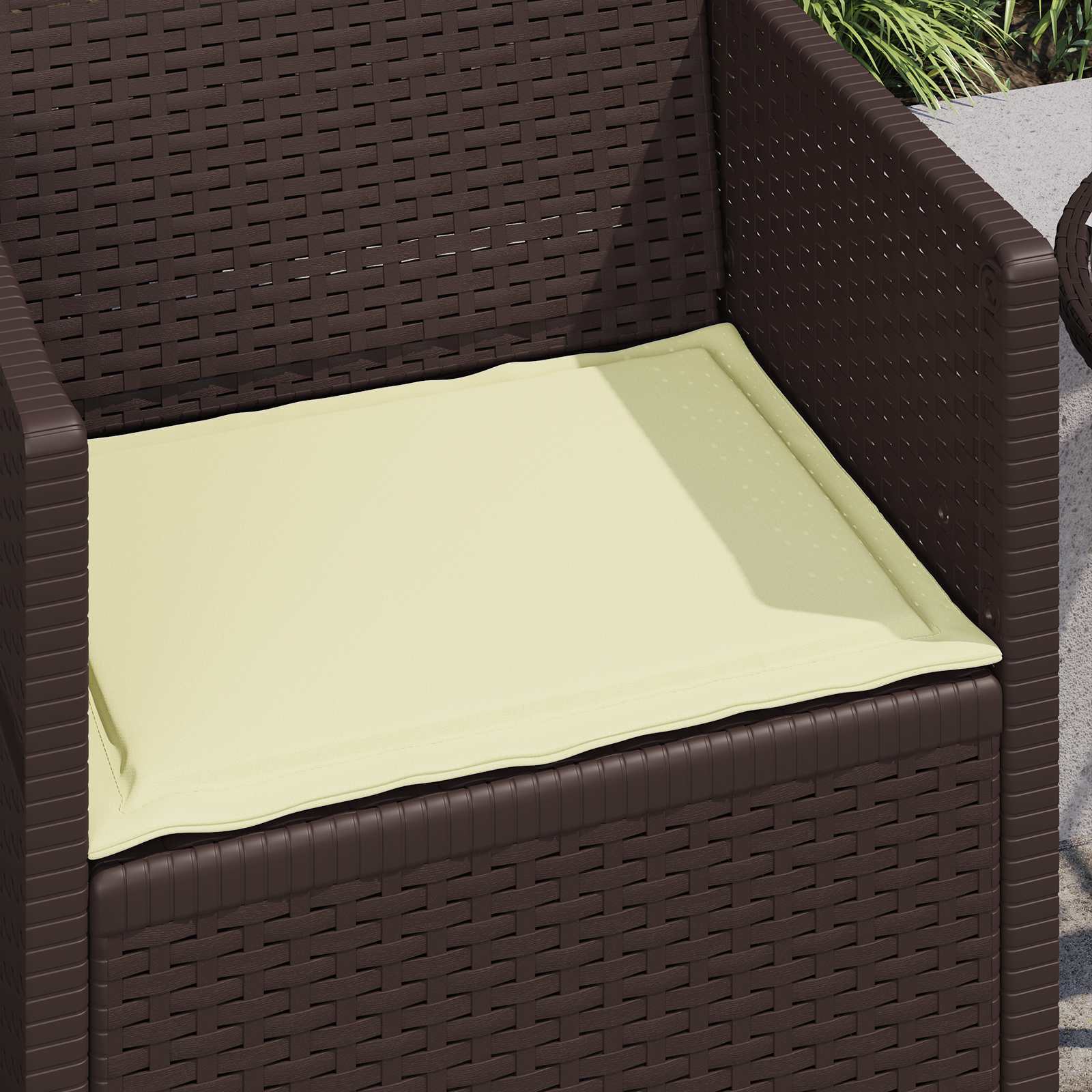 Sėdynių pagalvėlės 4 pcs Kreminė 47 x 36 x 2 cm Poliesteris