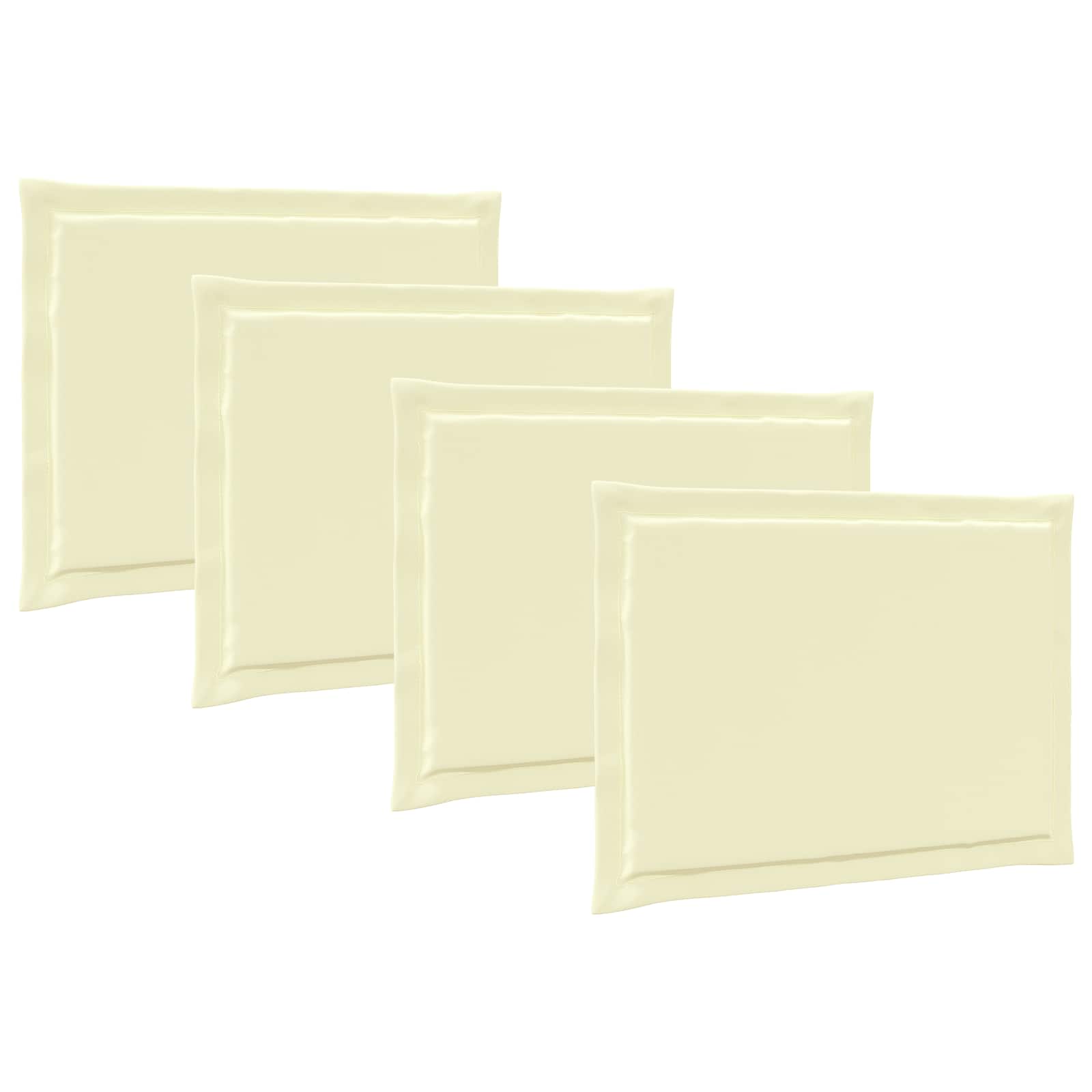 Sėdynių pagalvėlės 4 pcs Kreminė 47 x 36 x 2 cm Poliesteris