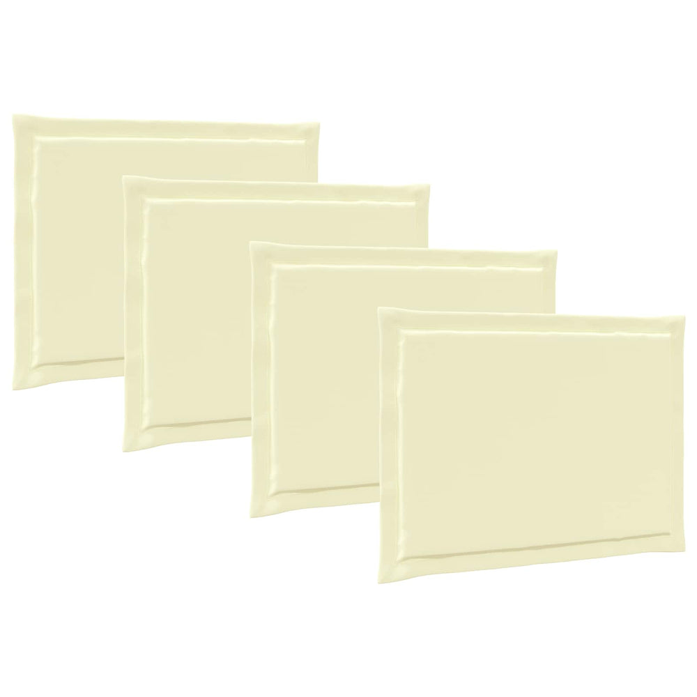 Sėdynių pagalvėlės 4 pcs Kreminė 47 x 36 x 2 cm Poliesteris