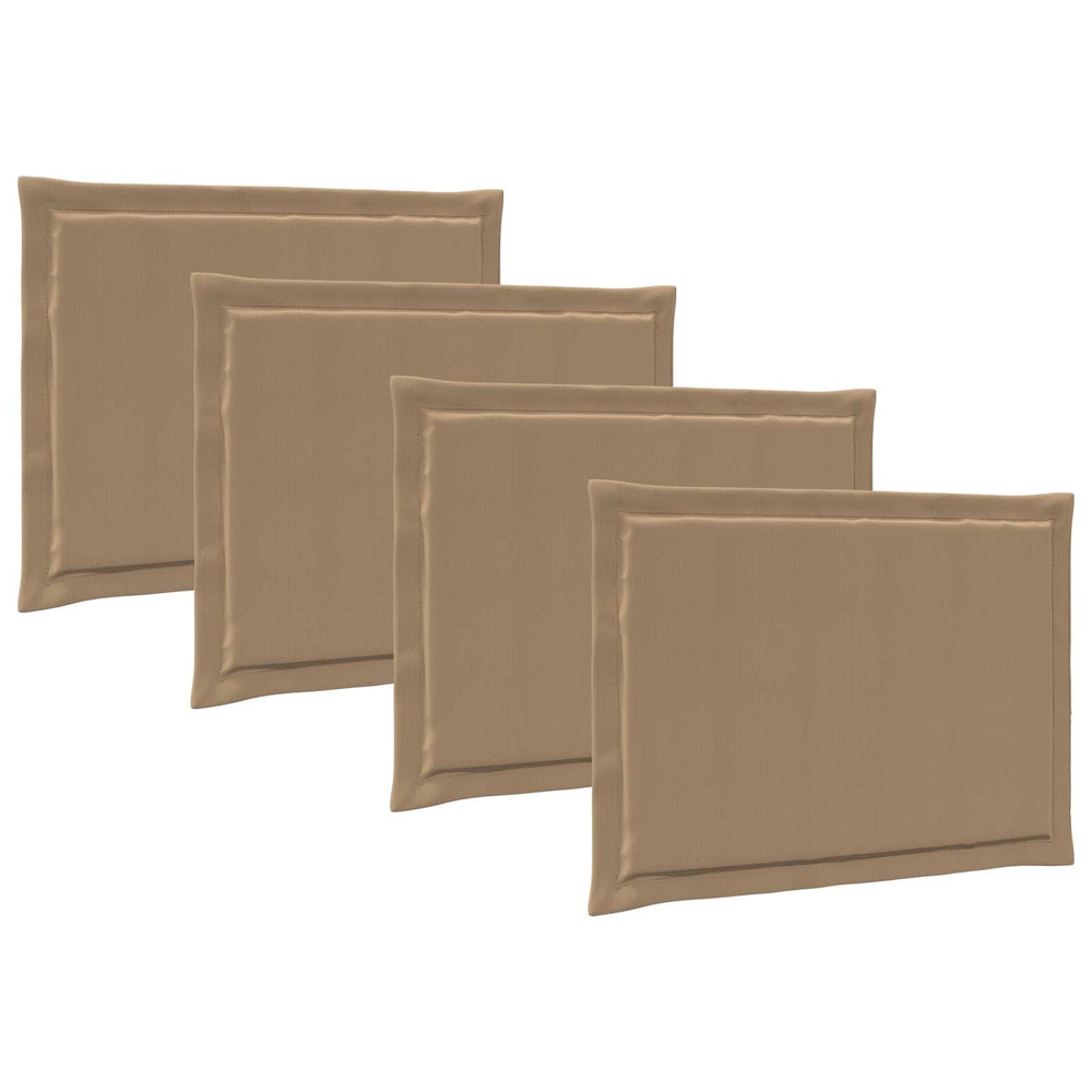 Sėdynių pagalvėlės 4 pcs Taupe 47 x 36 x 2 cm Poliesteris