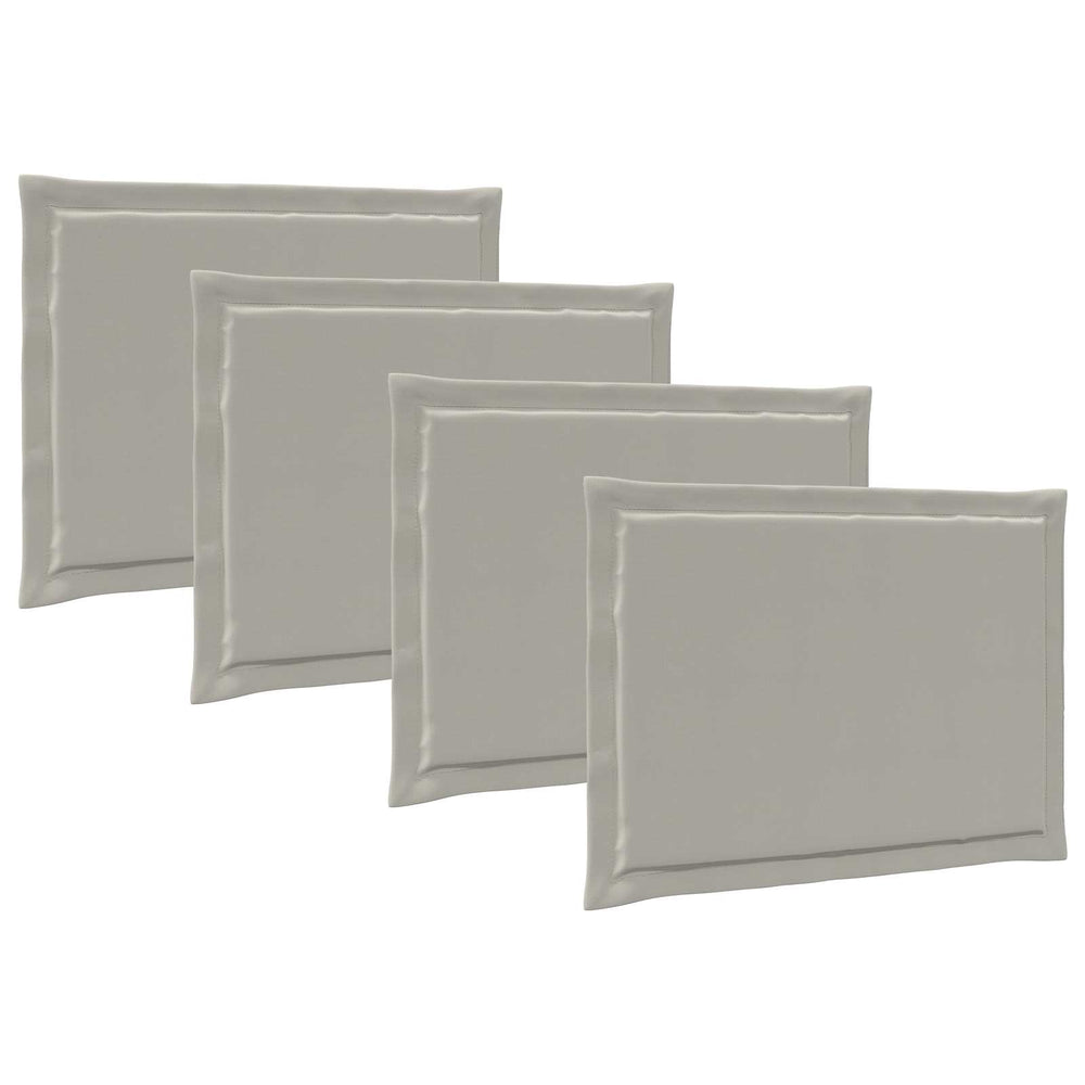 Sėdynių pagalvėlės 4 pcs Šviesiai pilka 47 x 36 x 2 cm