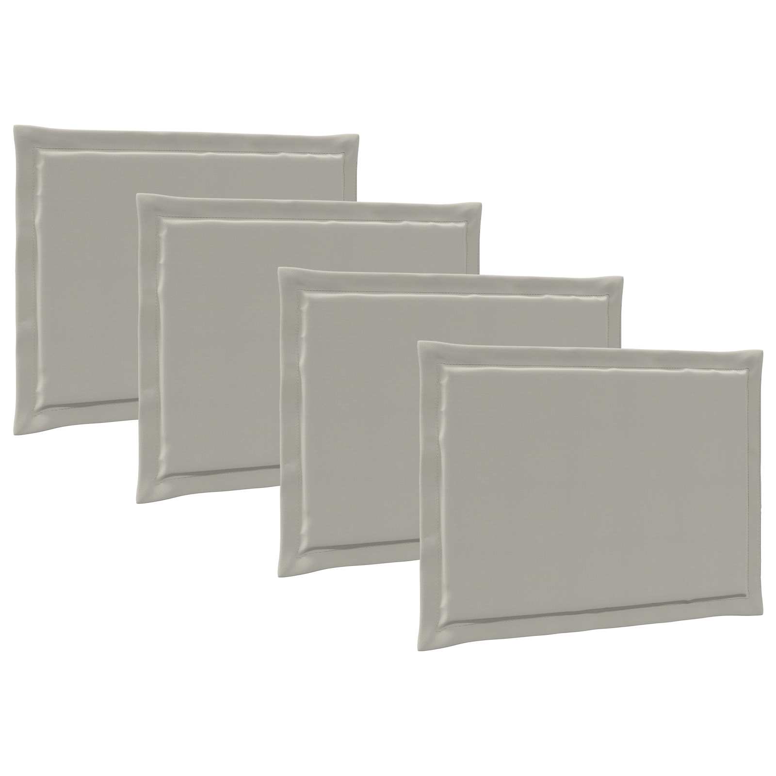 Sėdynių pagalvėlės 4 pcs Šviesiai pilka 47 x 36 x 2 cm