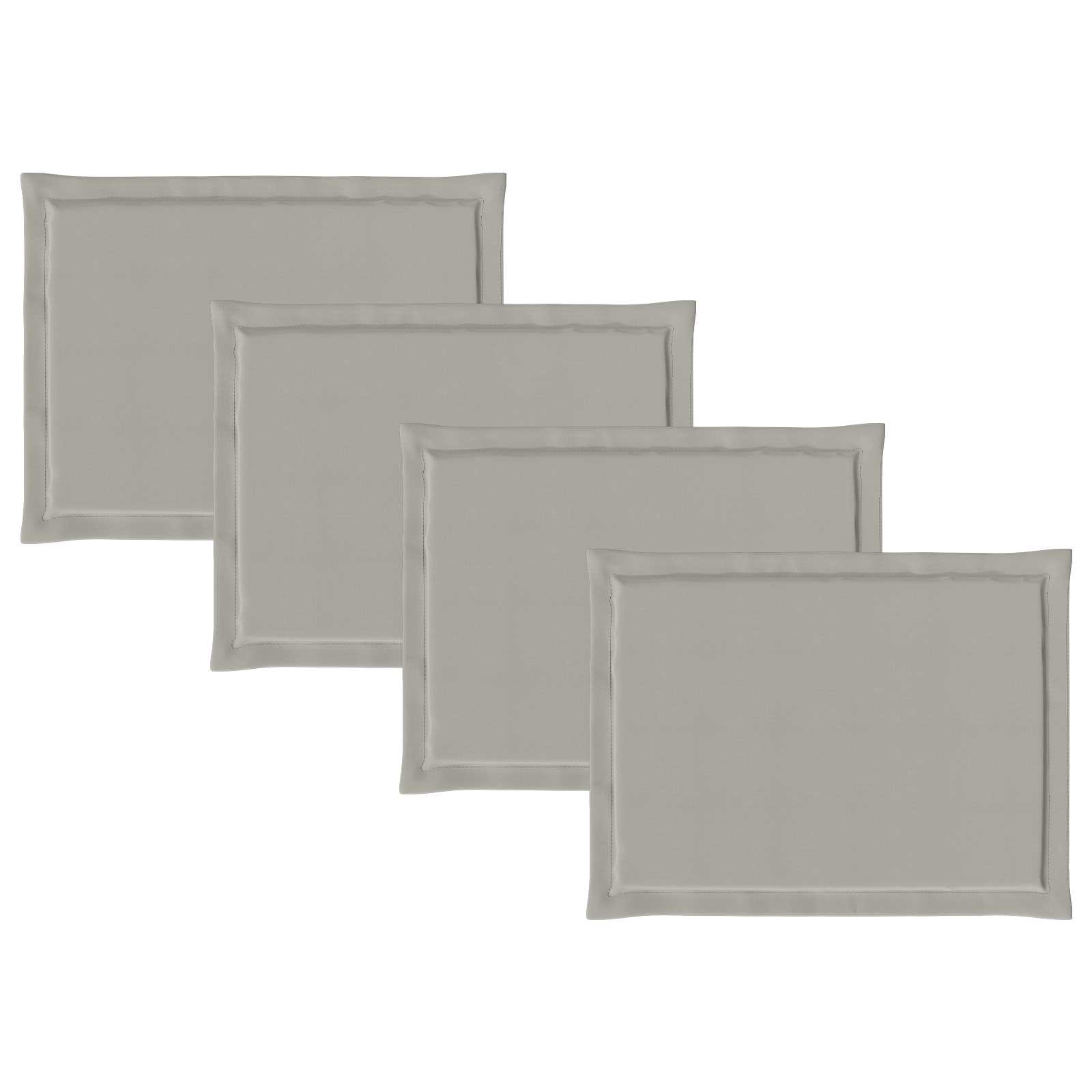 Sėdynių pagalvėlės 4 pcs Šviesiai pilka 47 x 36 x 2 cm