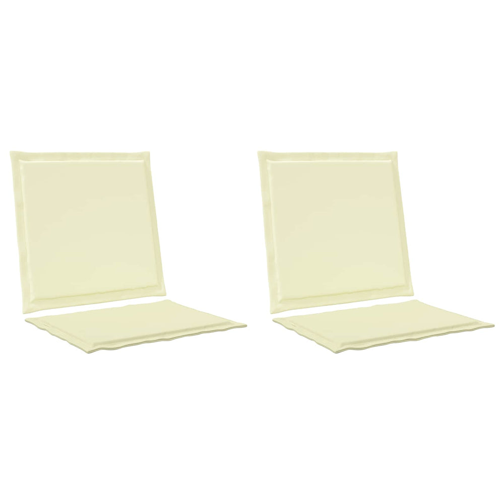 Sėdynės ir nugaros pagalvėlės 2 pcs Kreminė 47 x 45 x 2 cm