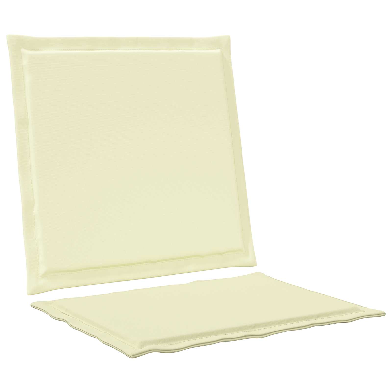 Sėdynės ir nugaros pagalvėlės 2 pcs Kreminė 47 x 45 x 2 cm