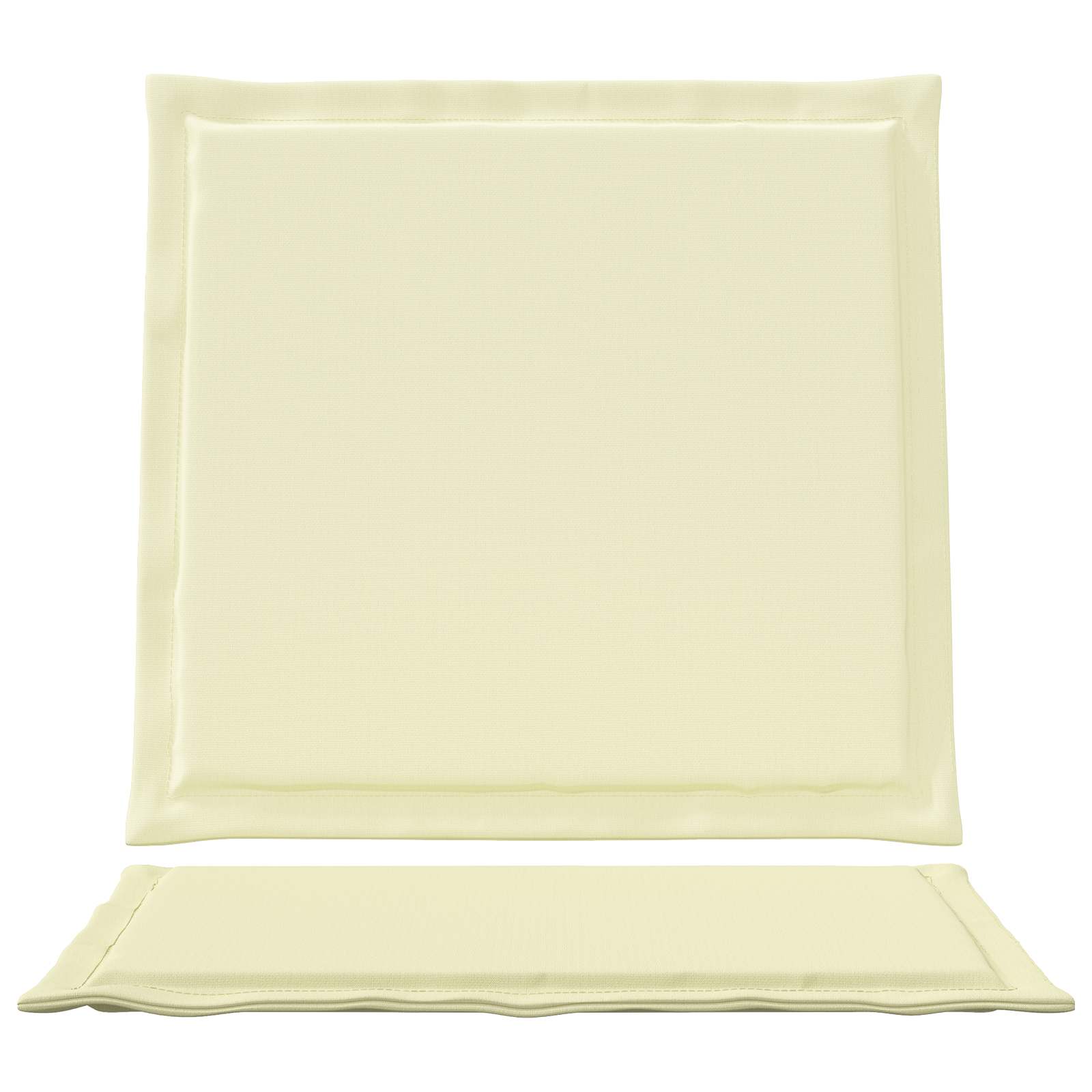 Sėdynės ir nugaros pagalvėlės 2 pcs Kreminė 47 x 45 x 2 cm
