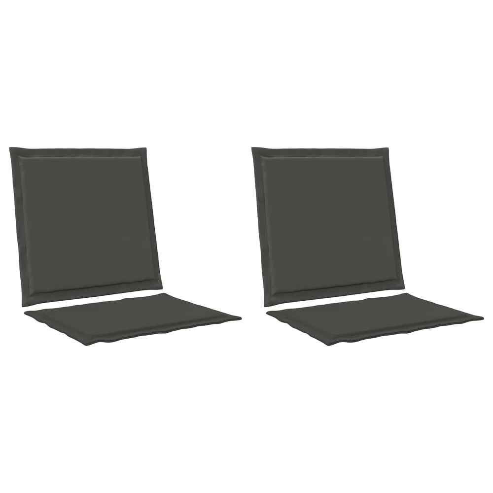 Sėdynės ir nugaros pagalvėlės 2 pcs Antracito 47 x 45 x 2 cm