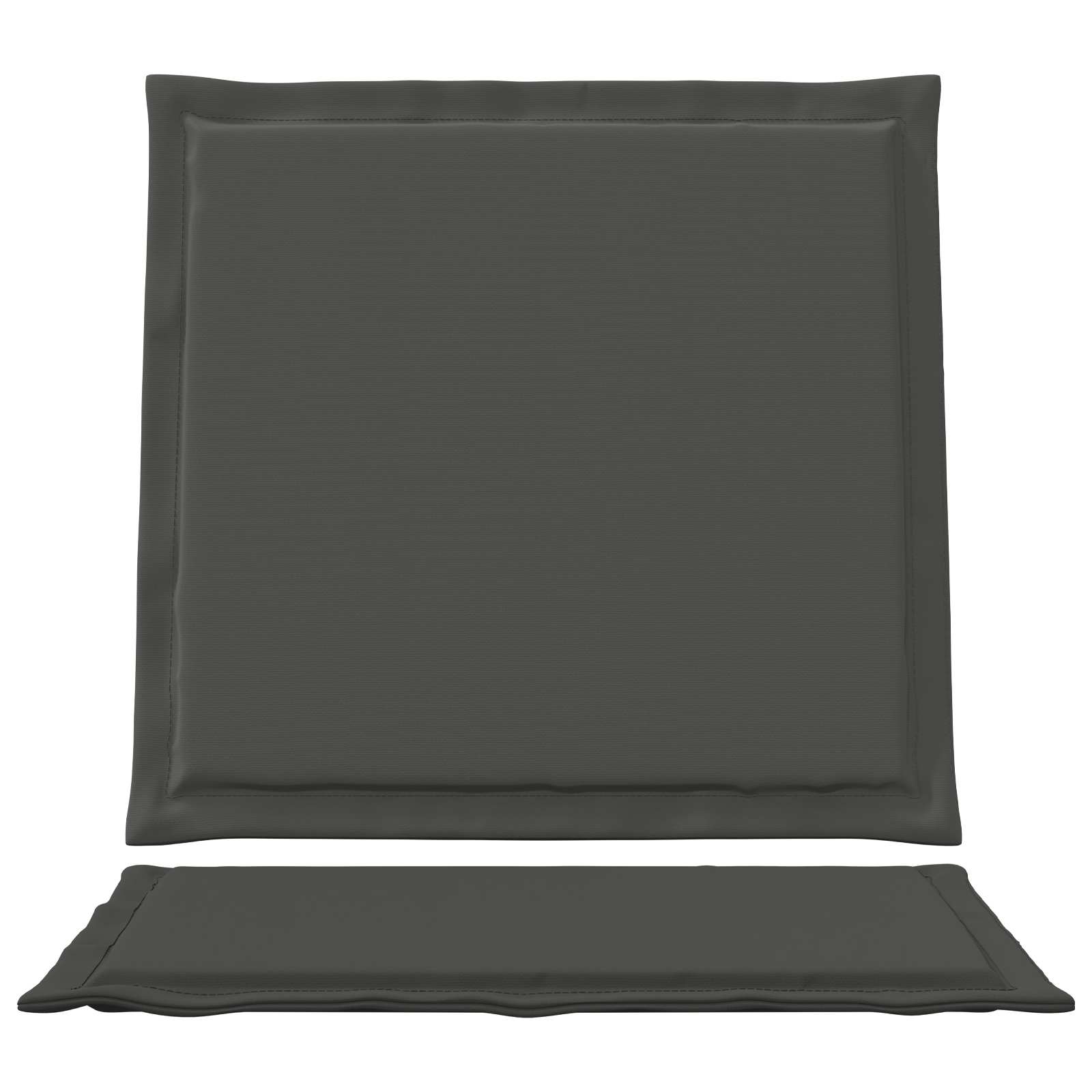 Sėdynės ir nugaros pagalvėlės 2 pcs Antracito 47 x 45 x 2 cm