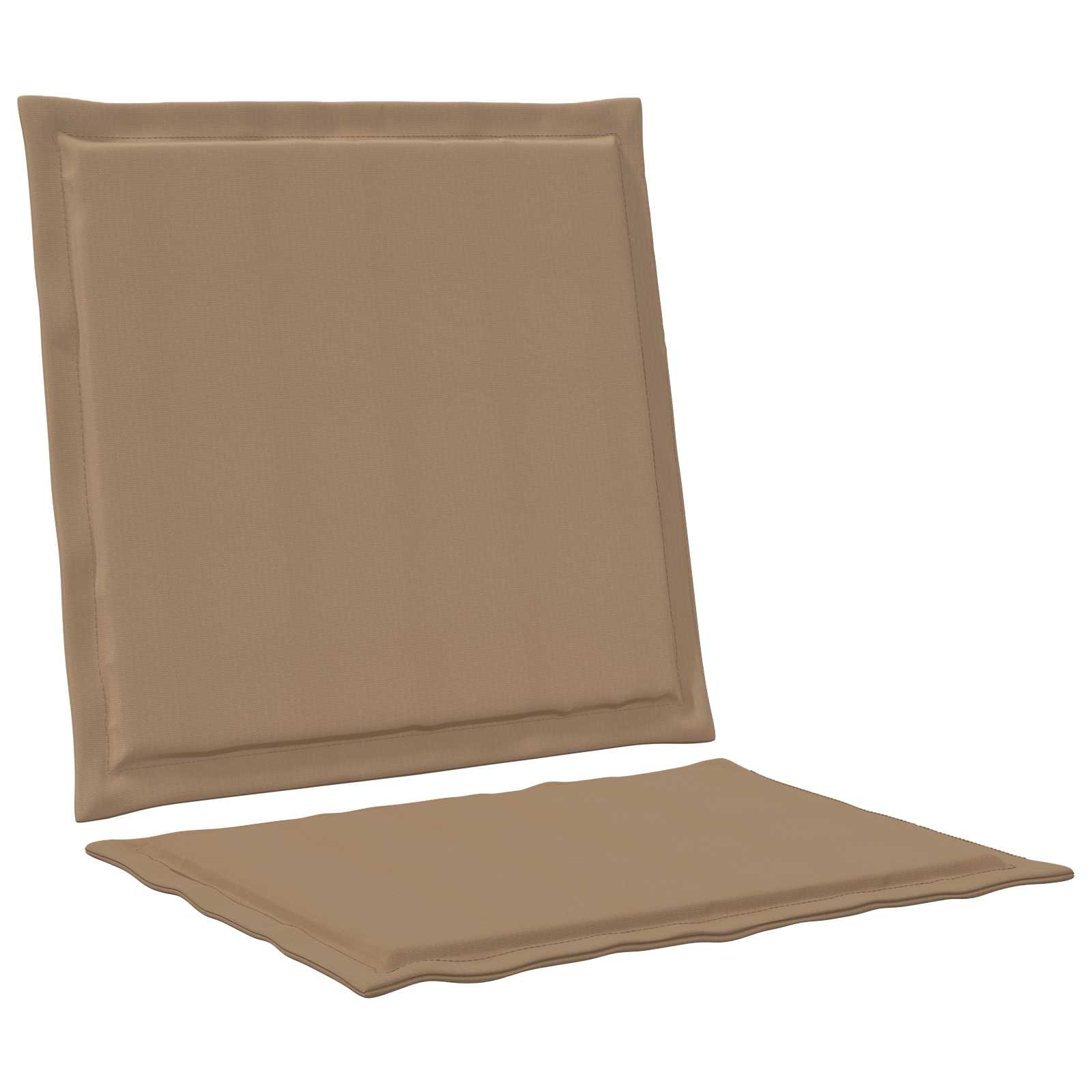 Sėdynės ir nugaros pagalvėlės 2 pcs Taupe 47 x 45 x 2 cm