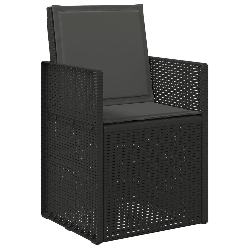 Sėdynės ir nugaros pagalvėlės 4 pcs Antracito 47 x 45 x 2 cm