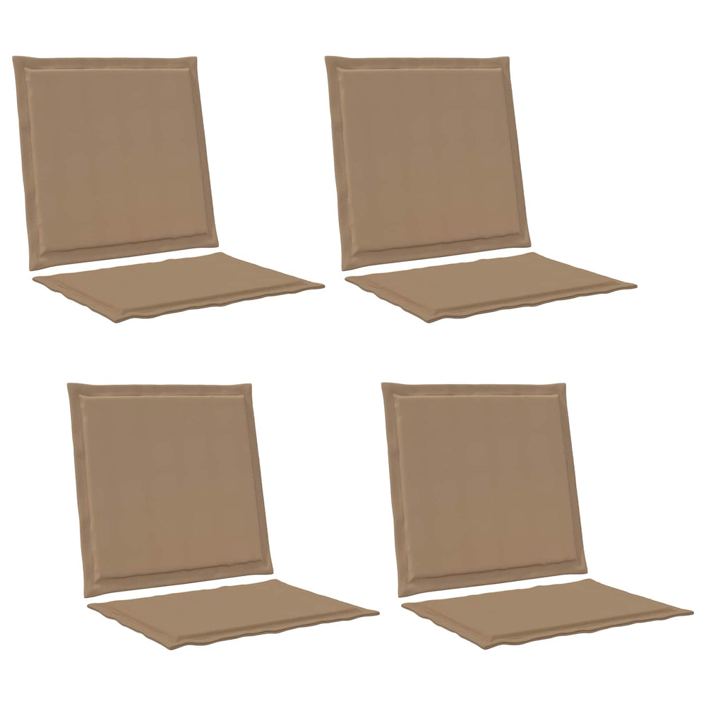 Sėdynės ir nugaros pagalvėlės 4 pcs Taupe 47 x 45 x 2 cm