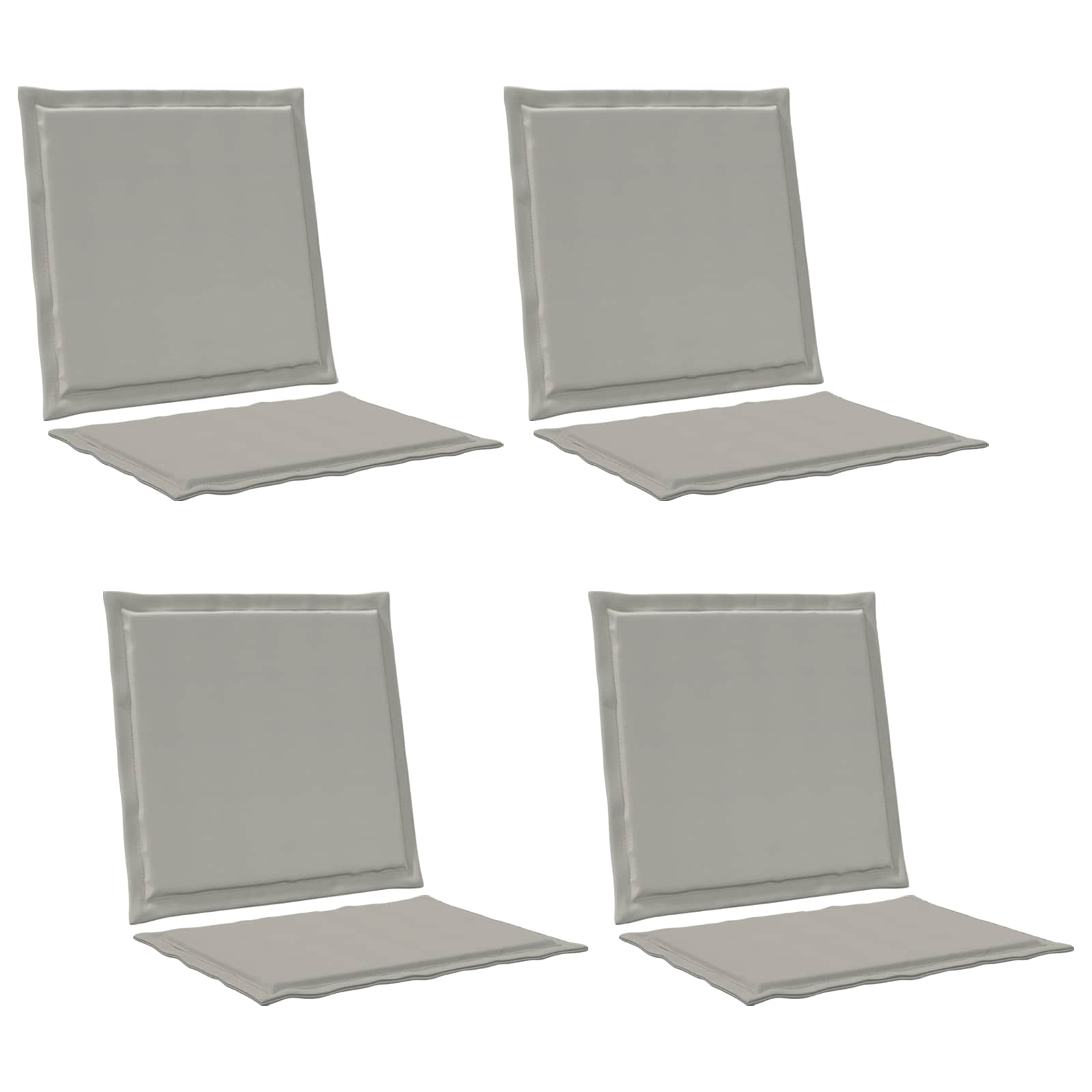 Sėdynės ir nugaros pagalvėlės 4 pcs Šviesiai pilka