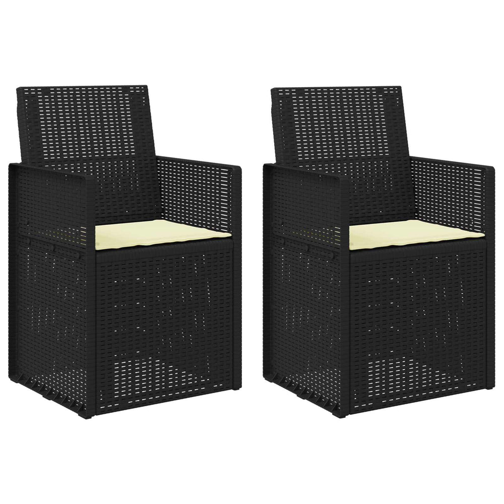 Sodo Valgomojo Kėdės 2 pcs Antracito ir kreminė PP