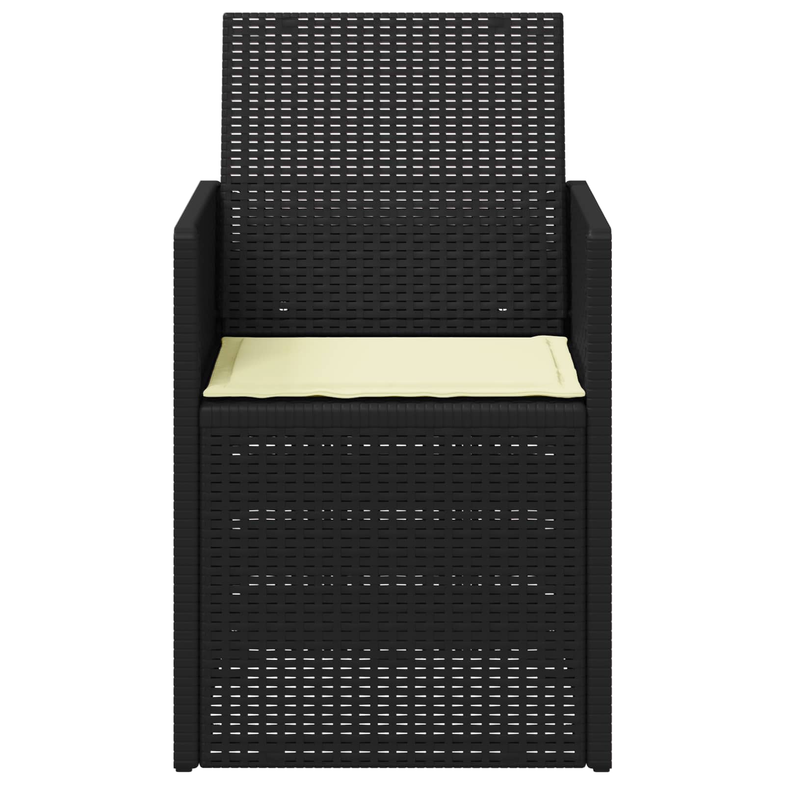 Sodo Valgomojo Kėdės 2 pcs Antracito ir kreminė PP